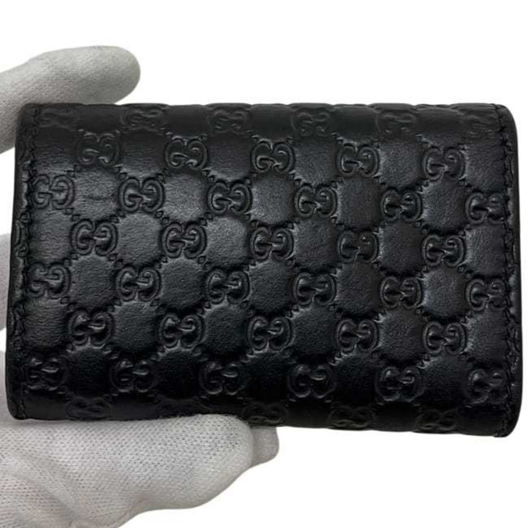 Gucci Gucci 6-ring key case ec-25040 Black Shimmer Line 150402 Leather 0416 GUCCI GG Embossed Key Holder for Men and Women Size ONE SIZE - 11 Thumbnail