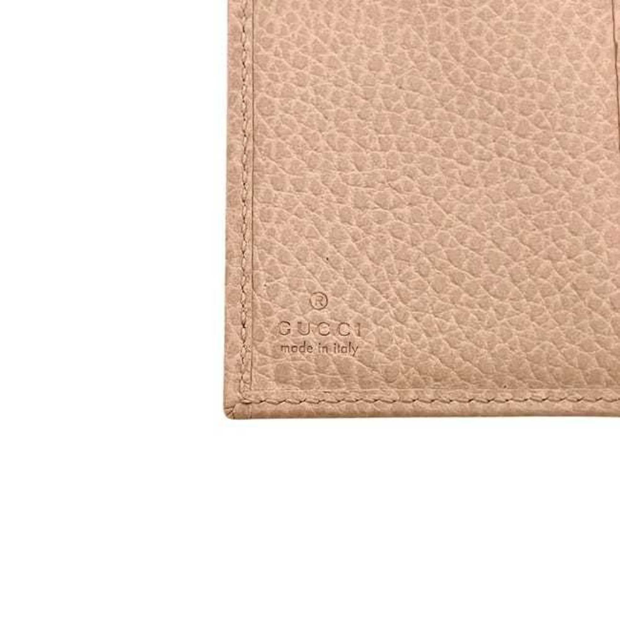 Gucci Gucci GG Marmont Tri-fold Wallet ec-25149 Pink Beige Leather 474746 534563 GUCCI Compact for Men and Women Size ONE SIZE - 7 Thumbnail