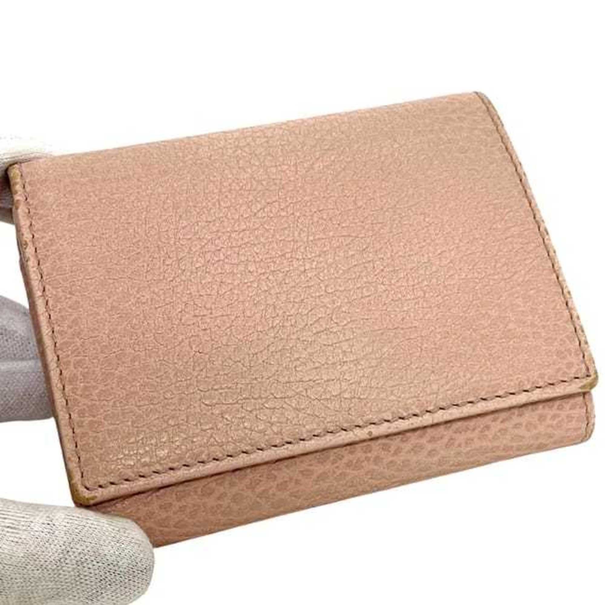 Gucci Gucci GG Marmont Tri-fold Wallet ec-25149 Pink Beige Leather 474746 534563 GUCCI Compact for Men and Women Size ONE SIZE - 11 Thumbnail