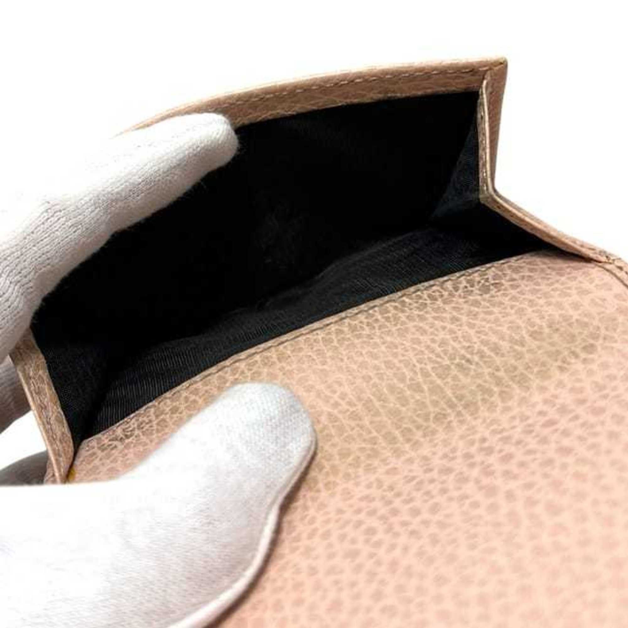 Gucci Gucci GG Marmont Tri-fold Wallet ec-25149 Pink Beige Leather 474746 534563 GUCCI Compact for Men and Women Size ONE SIZE - 5 Thumbnail