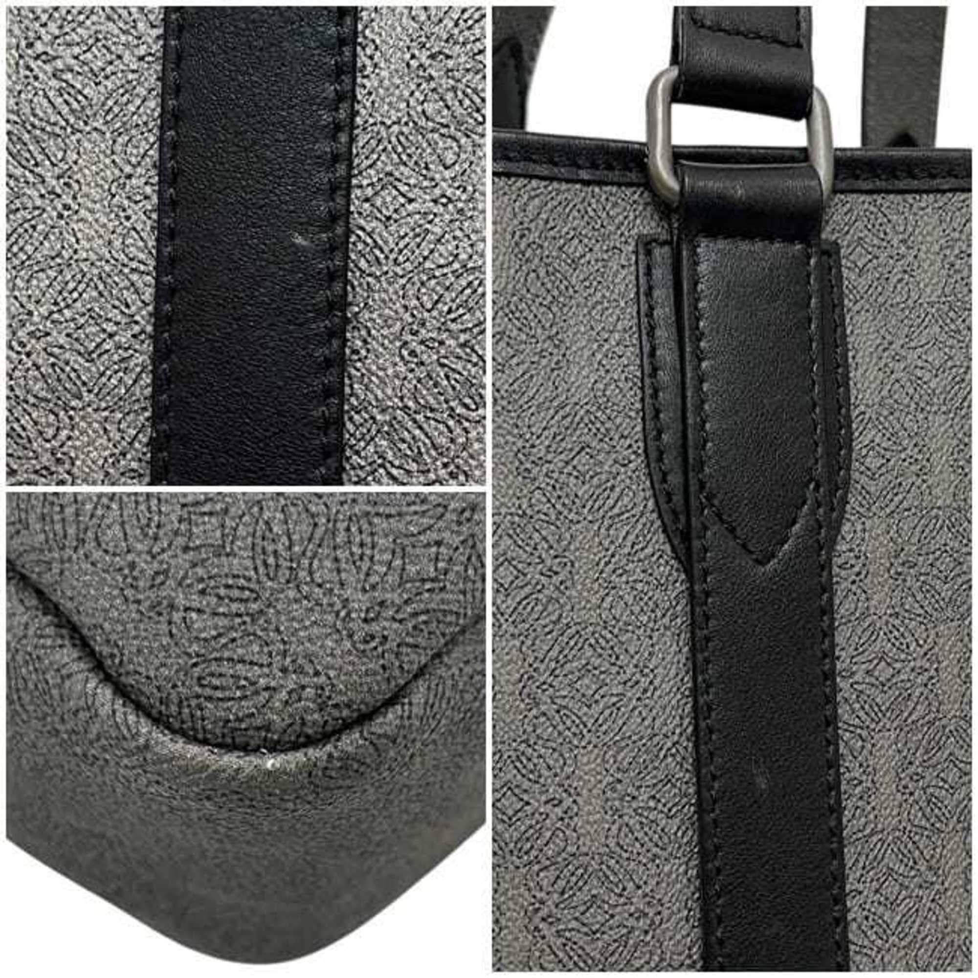 Loewe Loewe Tote Bag ec-25097 Gray Anagram PVC Leather 290806 LOEWE Charcoal Coated for Men and Women Size ONE SIZE - 8 Thumbnail