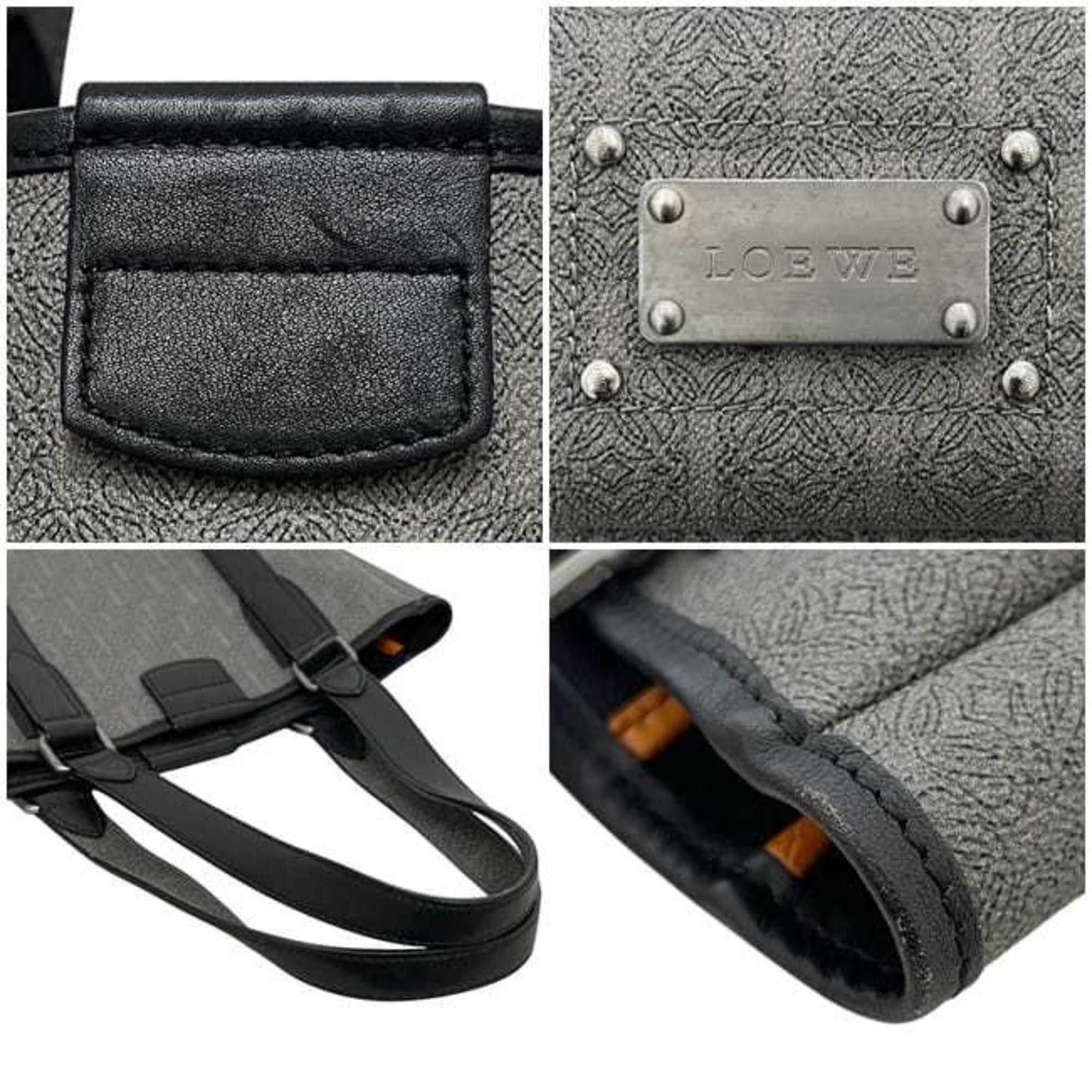 Loewe Loewe Tote Bag ec-25097 Gray Anagram PVC Leather 290806 LOEWE Charcoal Coated for Men and Women Size ONE SIZE - 5 Thumbnail