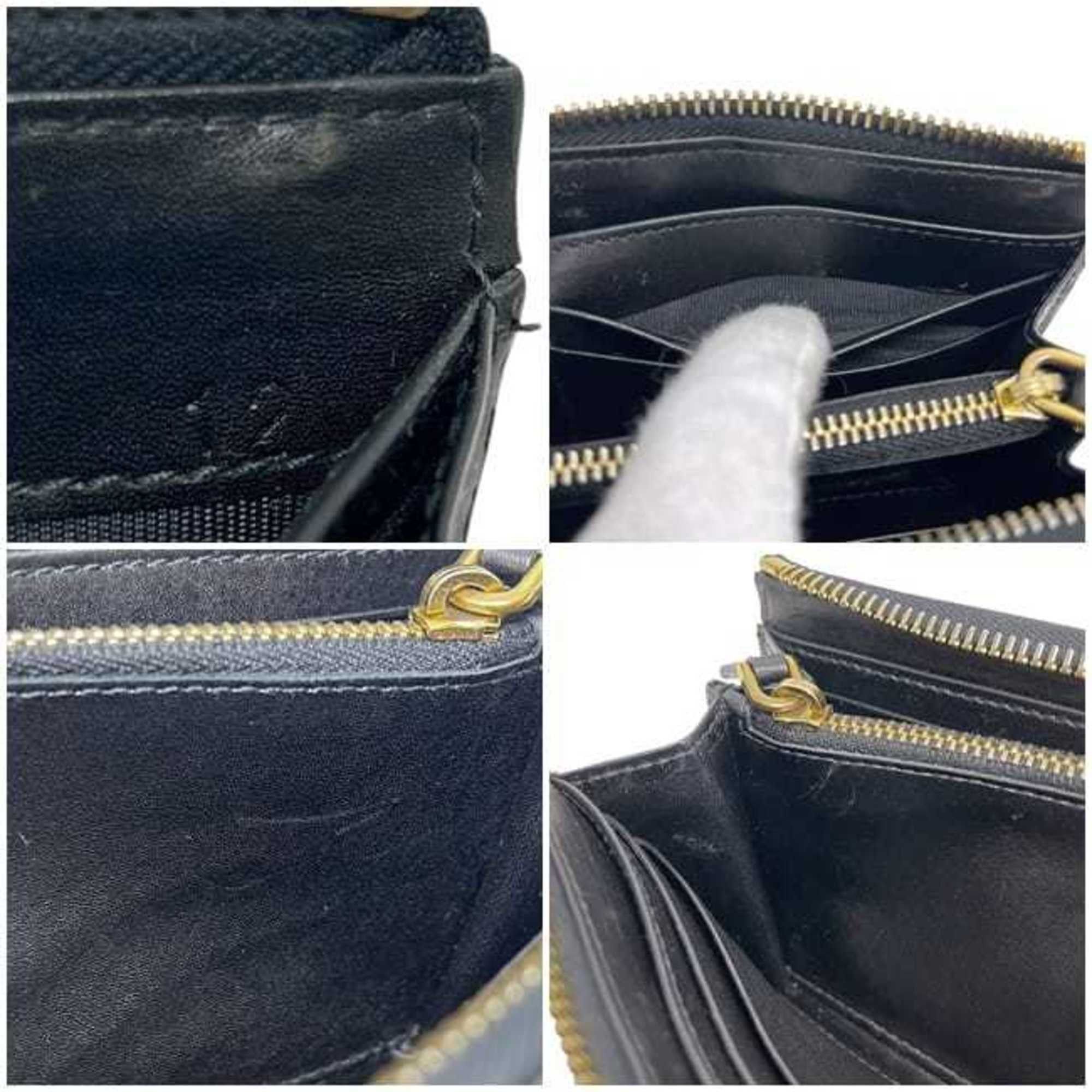 Miu Miu Miu Miu Miu L-shaped long wallet ec-25067 black 5M1183 leather 12 calf men's women's Size ONE SIZE - 4 Thumbnail