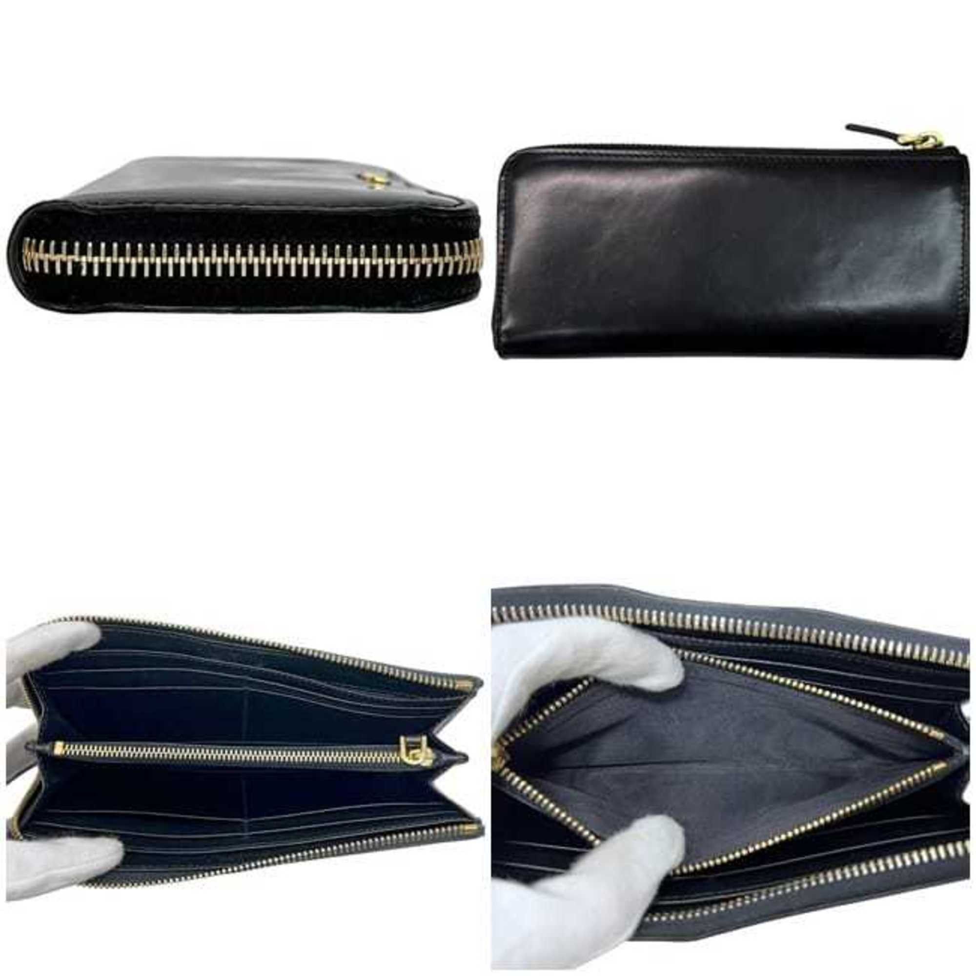 Miu Miu Miu Miu Miu L-shaped long wallet ec-25067 black 5M1183 leather 12 calf men's women's Size ONE SIZE - 3 Thumbnail
