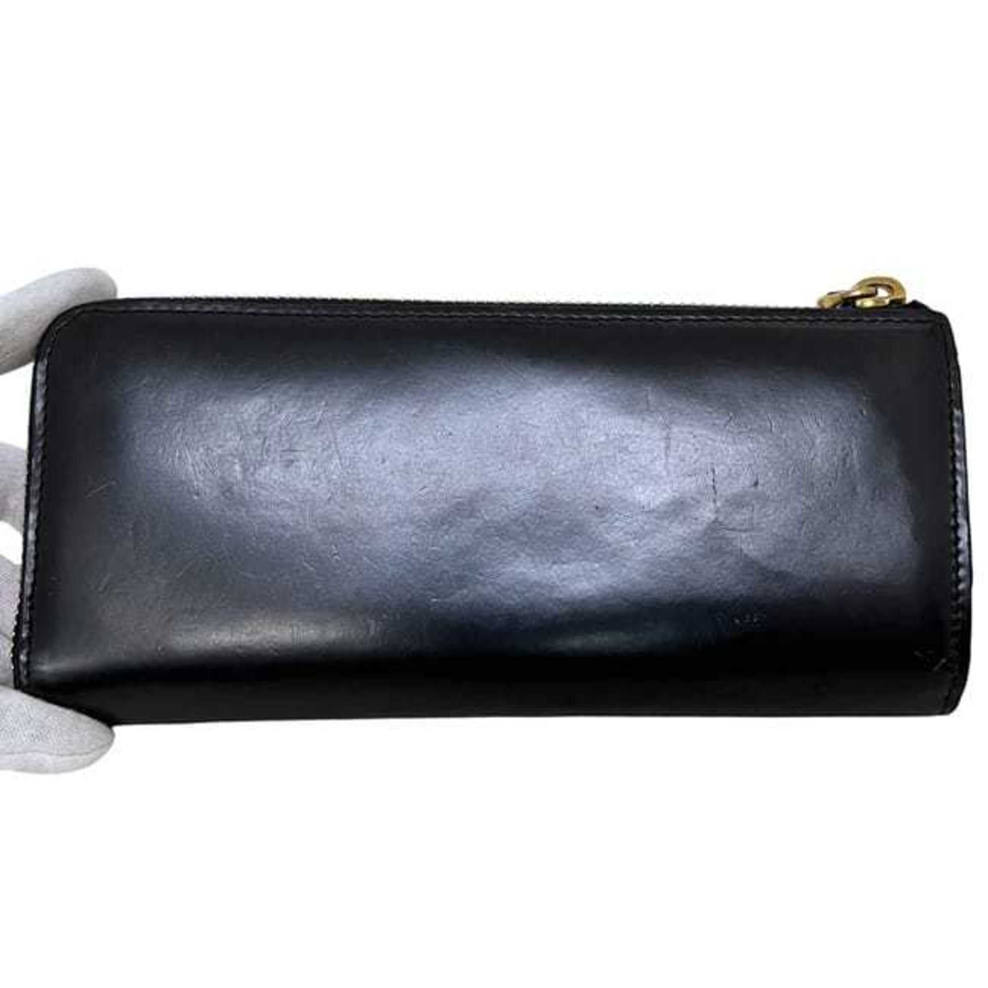 Miu Miu Miu Miu Miu L-shaped long wallet ec-25067 black 5M1183 leather 12 calf men's women's Size ONE SIZE - 11 Thumbnail