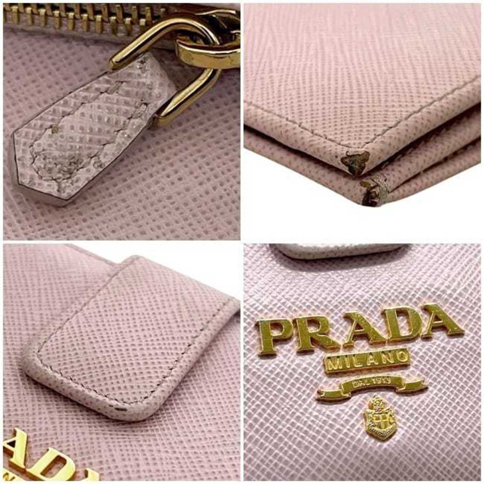 Prada Prada Women's Saffiano Leather Bifold Wallet f-25138 Pink 1MV025 30cm Size ONE SIZE - 9 Thumbnail