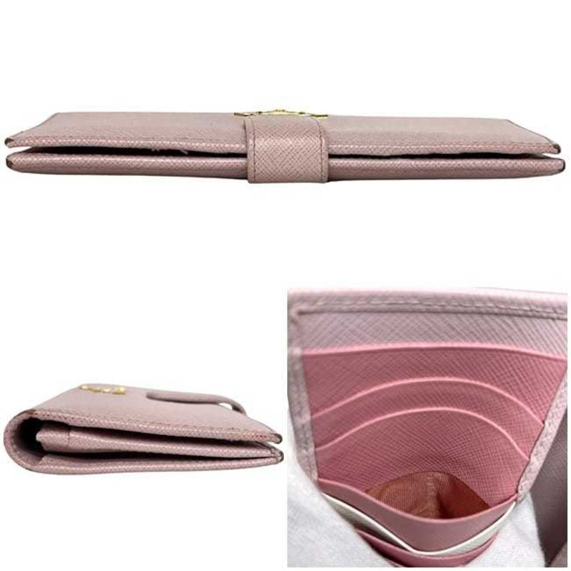 Prada Prada Women's Saffiano Leather Bifold Wallet f-25138 Pink 1MV025 30cm Size ONE SIZE - 8 Thumbnail