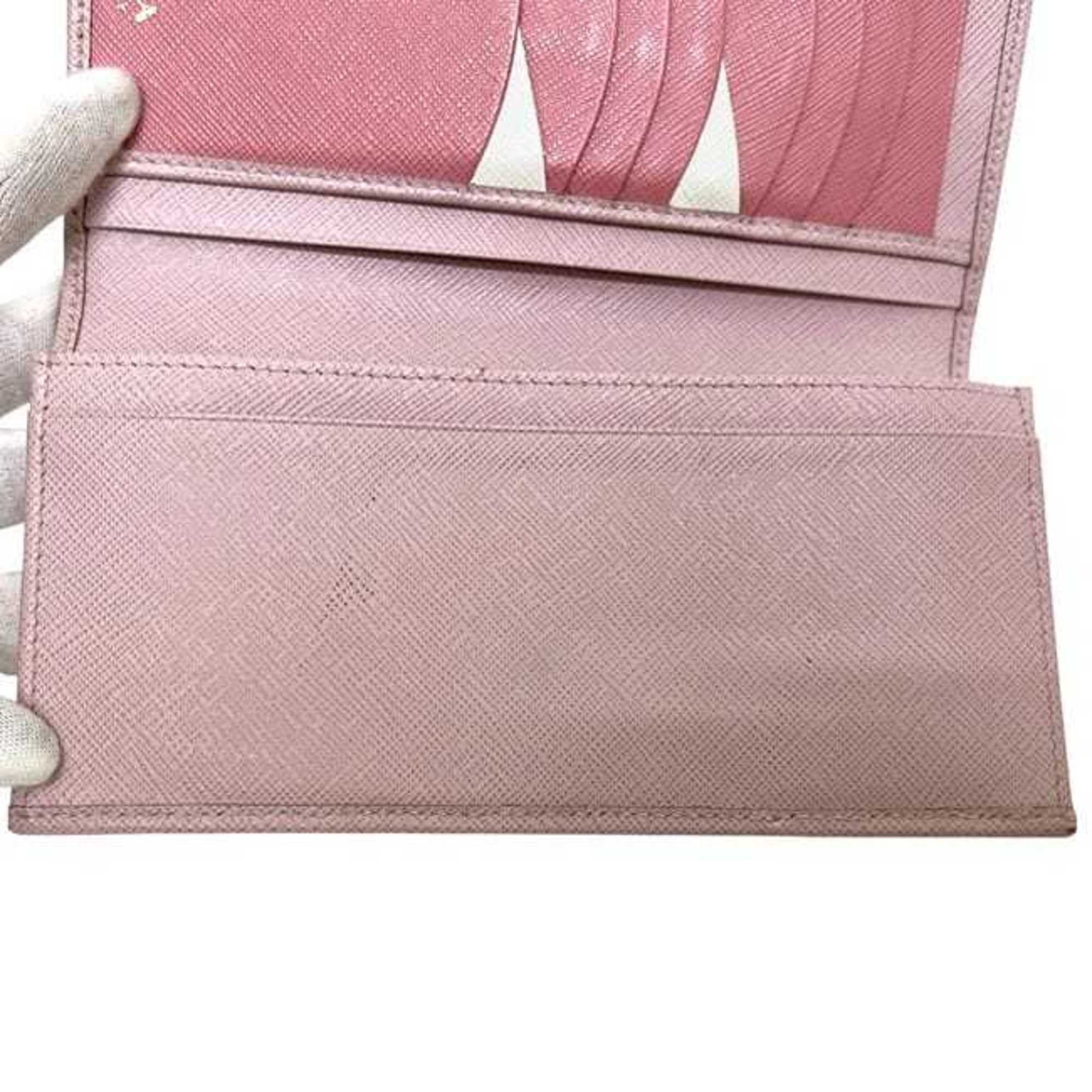Prada Prada Women's Saffiano Leather Bifold Wallet f-25138 Pink 1MV025 30cm Size ONE SIZE - 5 Thumbnail