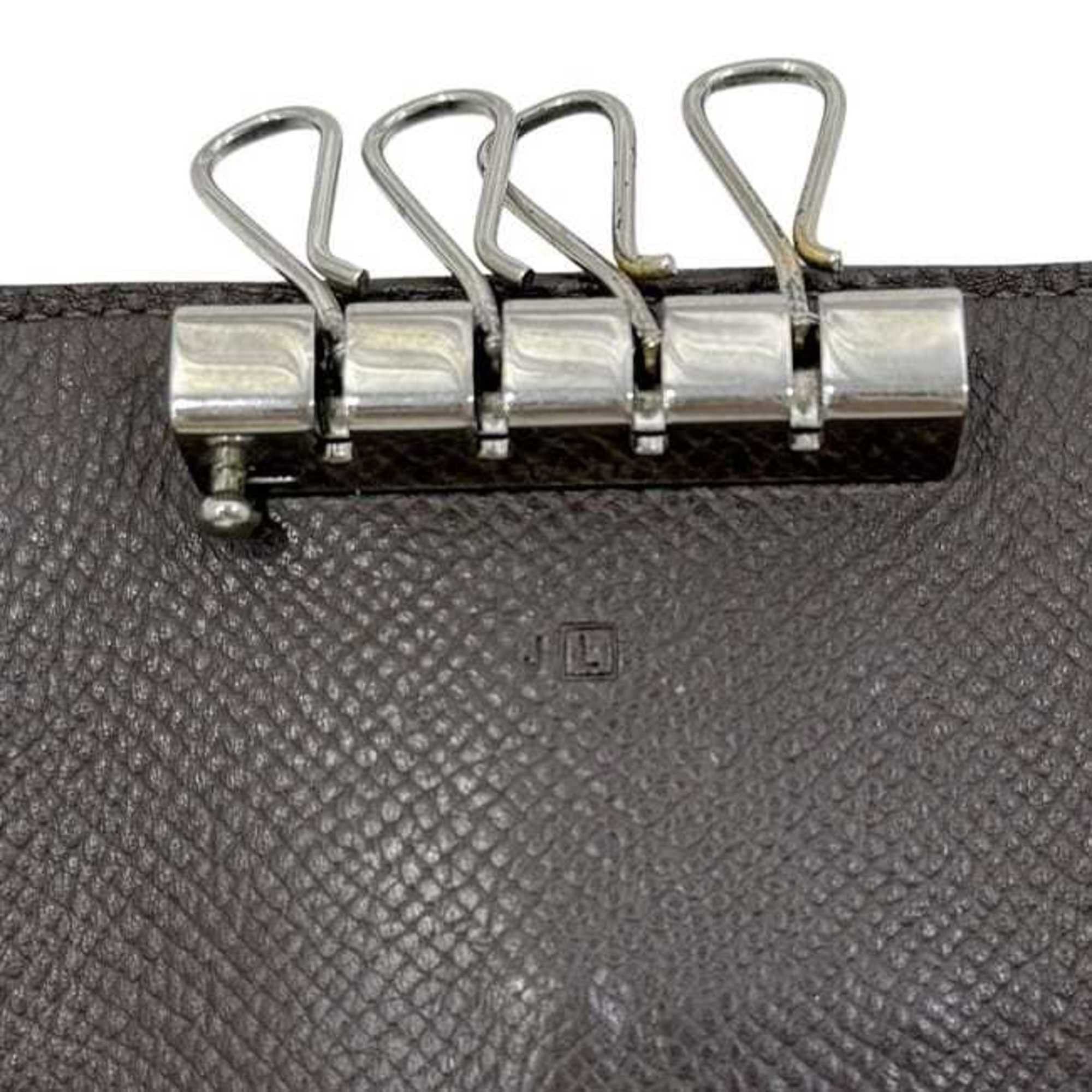 Hermes Hermès 4-ring key case f-25146, brown/dark brown Bearn leather, Epson, L stamp, made in 2008, HERMES holder, 4 hooks, flap, H, for men and women. Size ONE SIZE - 4 Thumbnail