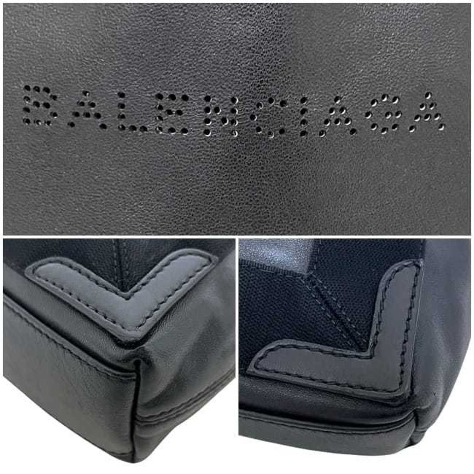 Balenciaga Balenciaga Navy Cabas XS Tote Bag f-25094 Black 390346 C 1000 538735 Leather BALENCIAGA 2-way Shoulder Handbag Crossbody Perforated Size ONE SIZE - 5 Thumbnail