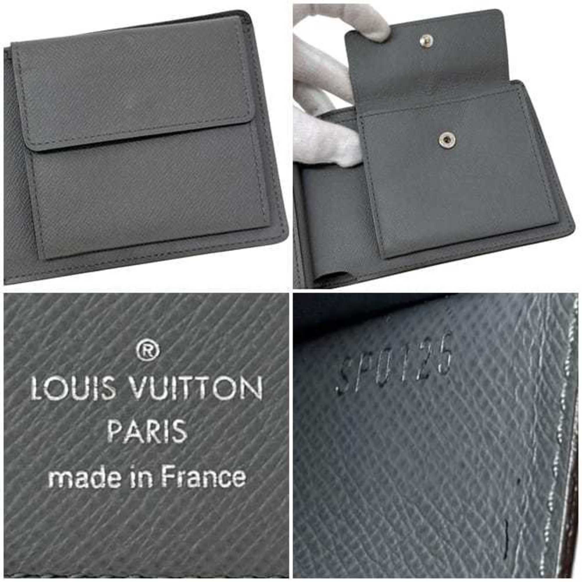 Louis Vuitton Louis Vuitton bifold wallet, Portefeuille Florin f-25137, gray, Glacier Taiga M32650, leather SP0125, gray Size ONE SIZE - 5 Thumbnail