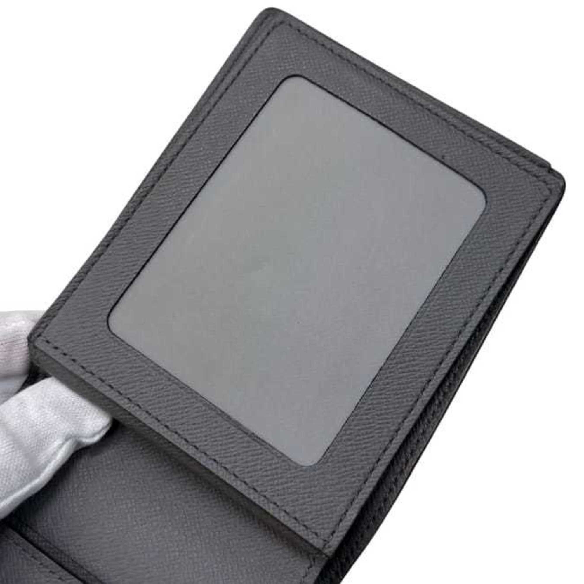 Louis Vuitton Louis Vuitton bifold wallet, Portefeuille Florin f-25137, gray, Glacier Taiga M32650, leather SP0125, gray Size ONE SIZE - 6 Thumbnail