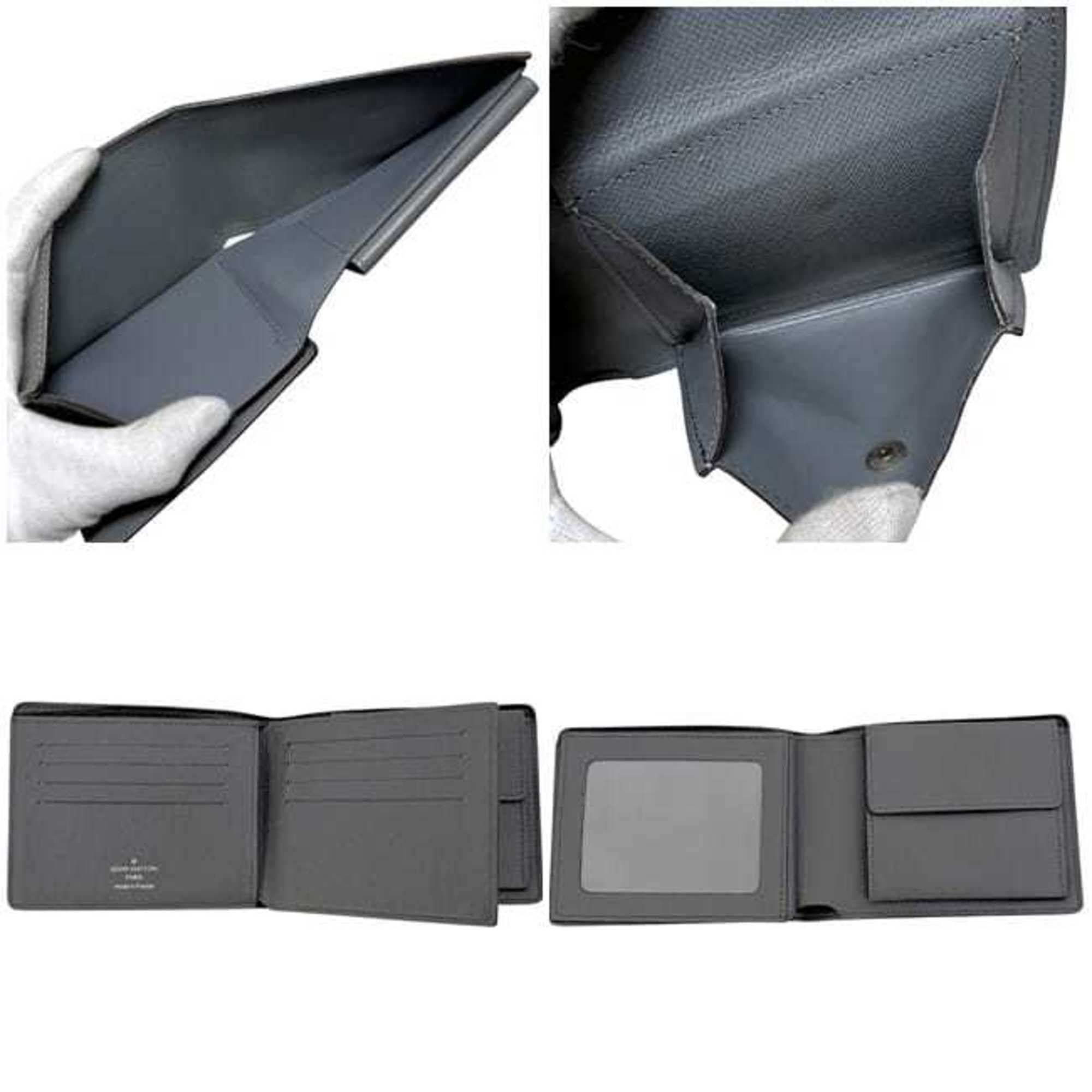 Louis Vuitton Louis Vuitton bifold wallet, Portefeuille Florin f-25137, gray, Glacier Taiga M32650, leather SP0125, gray Size ONE SIZE - 4 Thumbnail