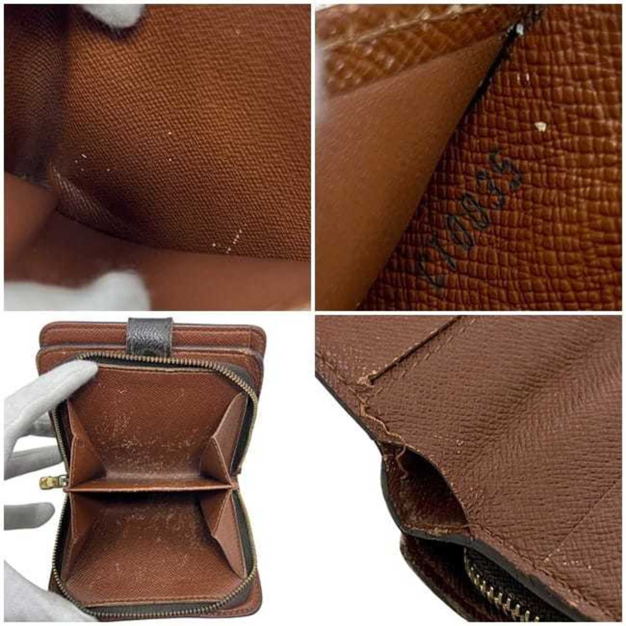 Louis Vuitton Louis Vuitton Compact Zip Bifold Wallet ec-25028 Brown Monogram M61667 Canvas CT0035 LOUIS VUITTON Women's and Men's Size ONE SIZE - 4 Thumbnail