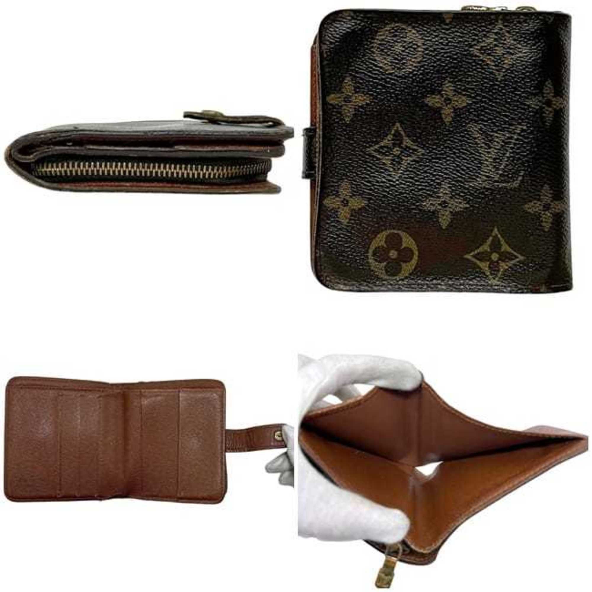Louis Vuitton Louis Vuitton Compact Zip Bifold Wallet ec-25028 Brown Monogram M61667 Canvas CT0035 LOUIS VUITTON Women's and Men's Size ONE SIZE - 3 Thumbnail