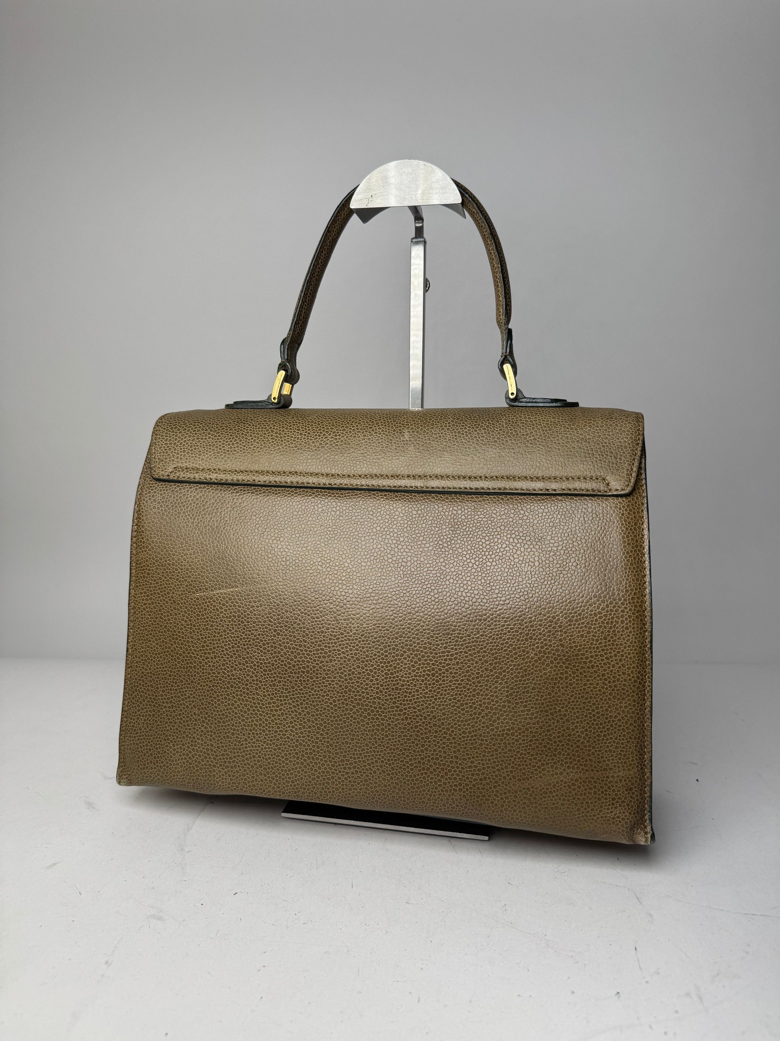 Fendi Vintage Leather Scorpion Handbag Khaki Size ONE SIZE - 2 Thumbnail
