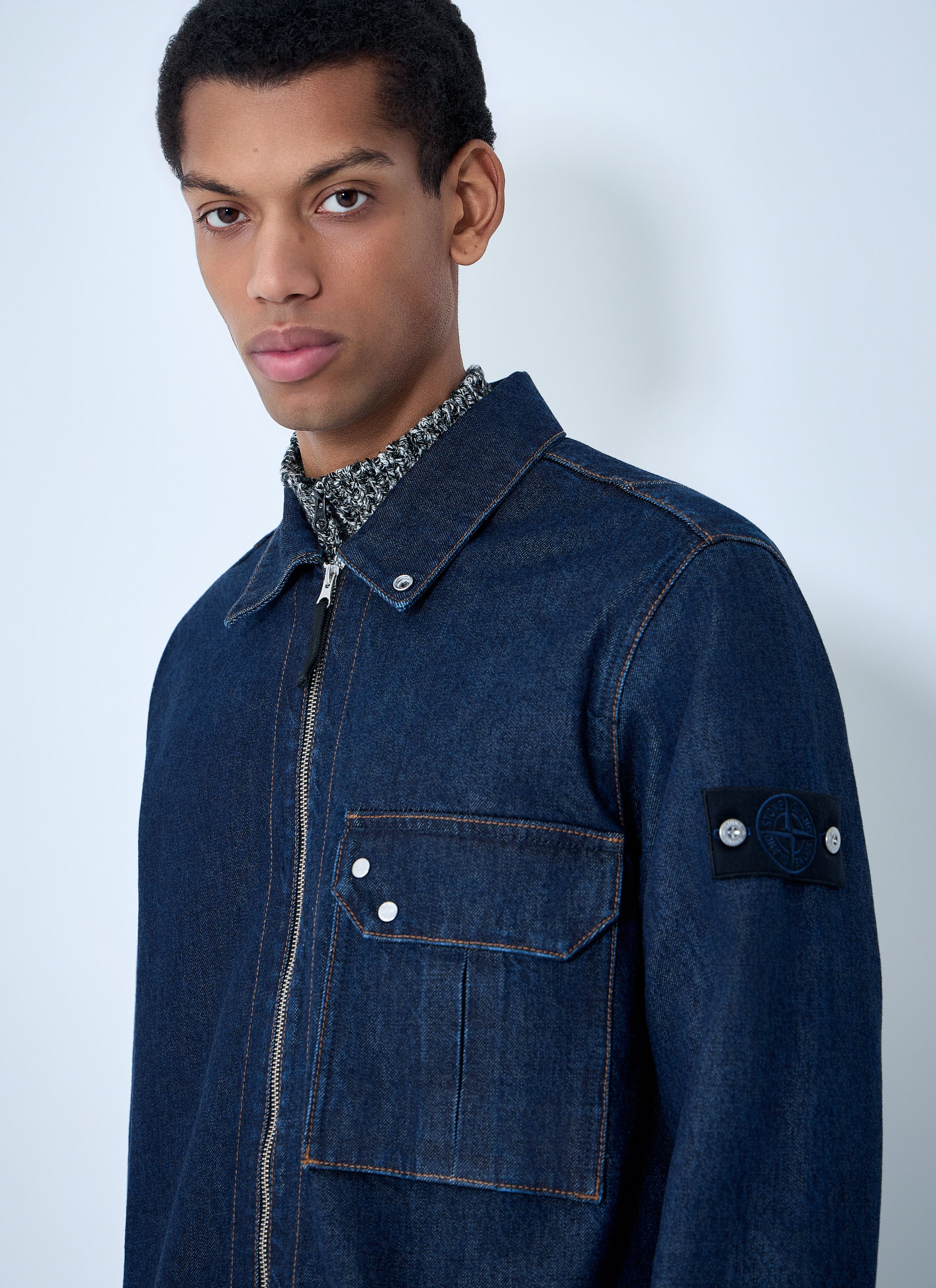 Stone Island Denim Jacket Size US L / EU 52-54 / 3 - 5 Thumbnail