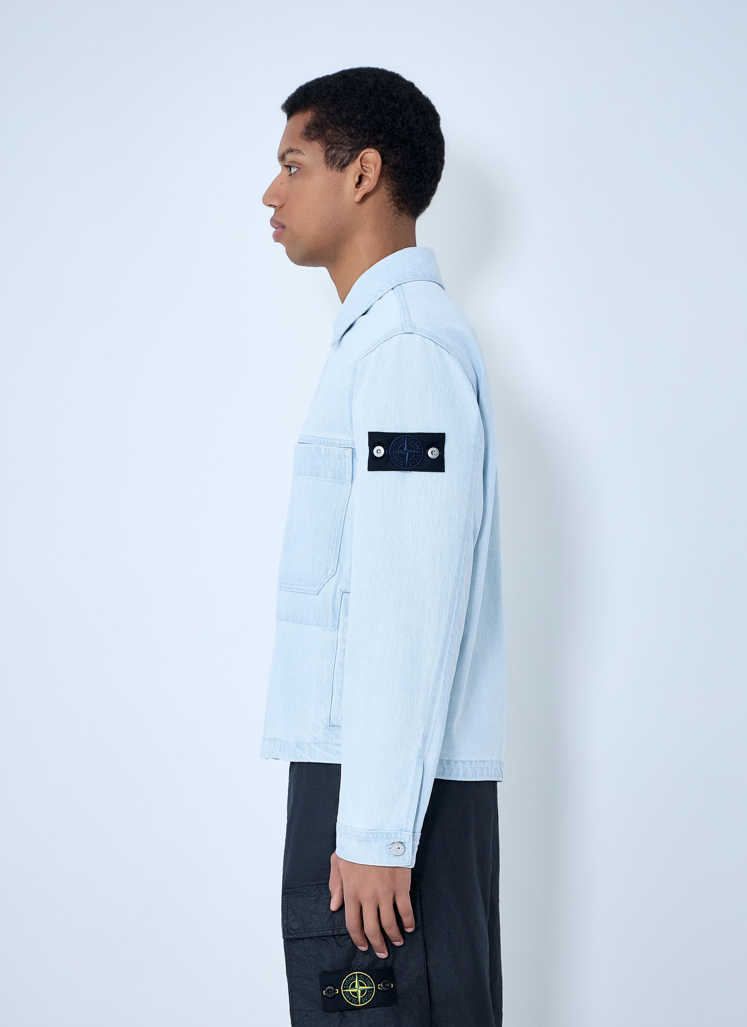 Stone Island Denim Biker Jacket Size US XXL / EU 58 / 5 - 3 Thumbnail