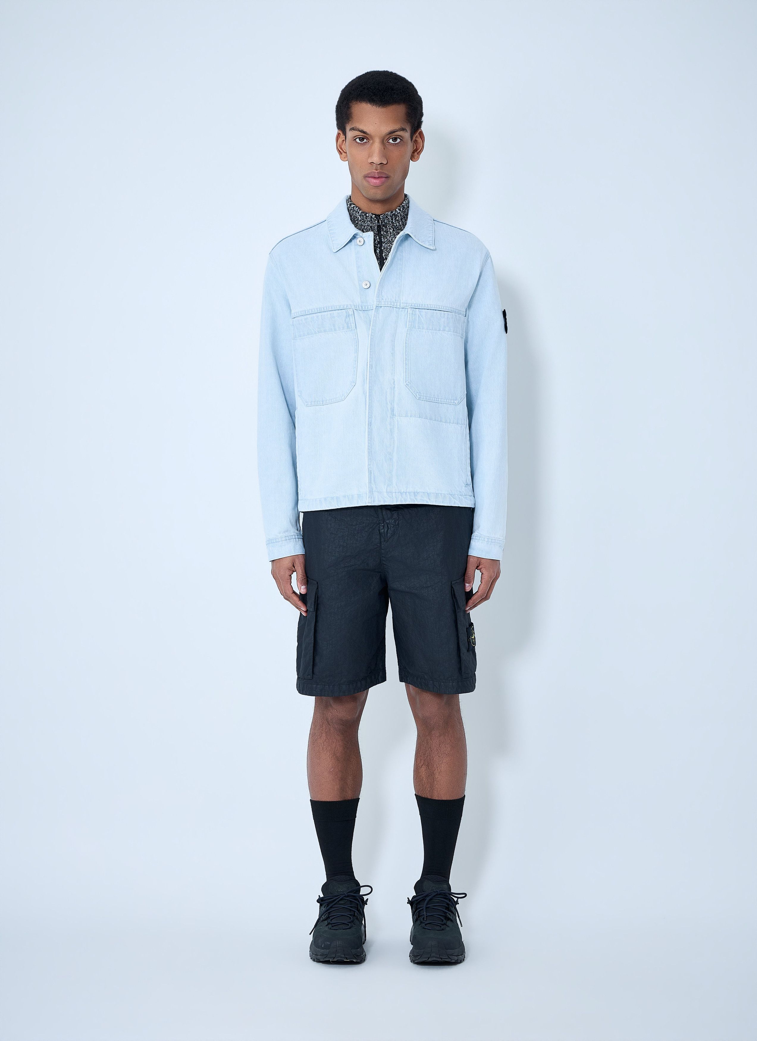 Stone Island Denim Biker Jacket Size US XXL / EU 58 / 5 - 2 Thumbnail