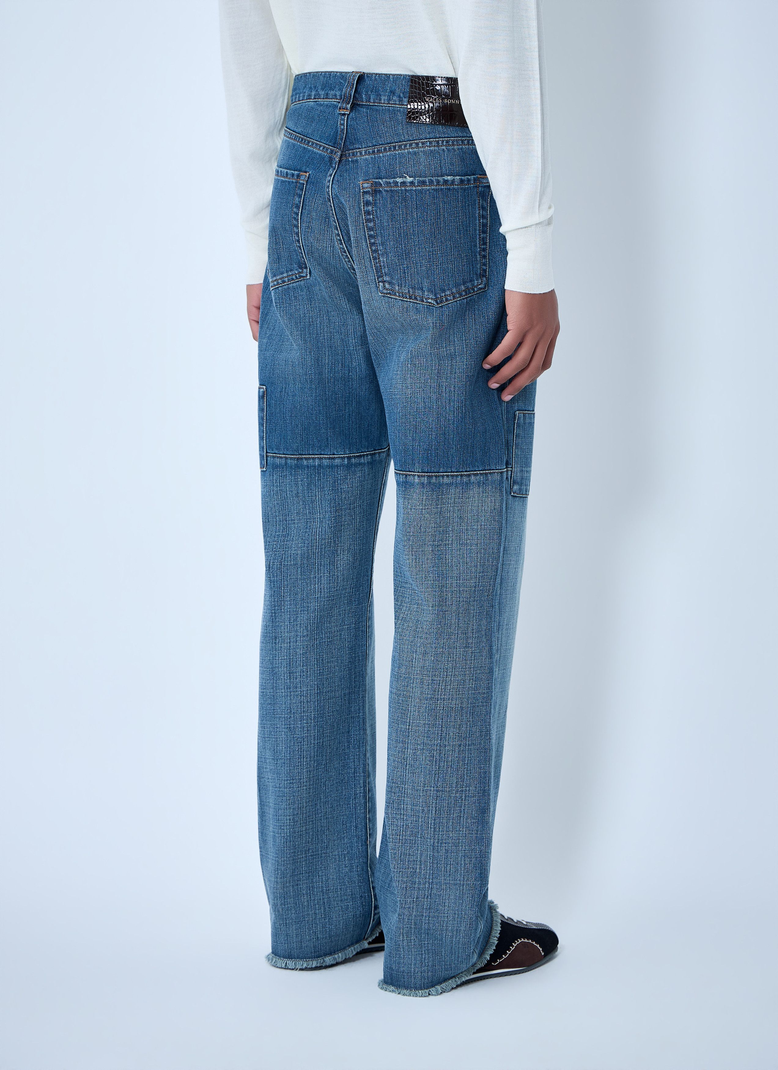Wales Bonner Patched Slub Wide-Leg Jeans Size US 34 / EU 50 - 4 Thumbnail