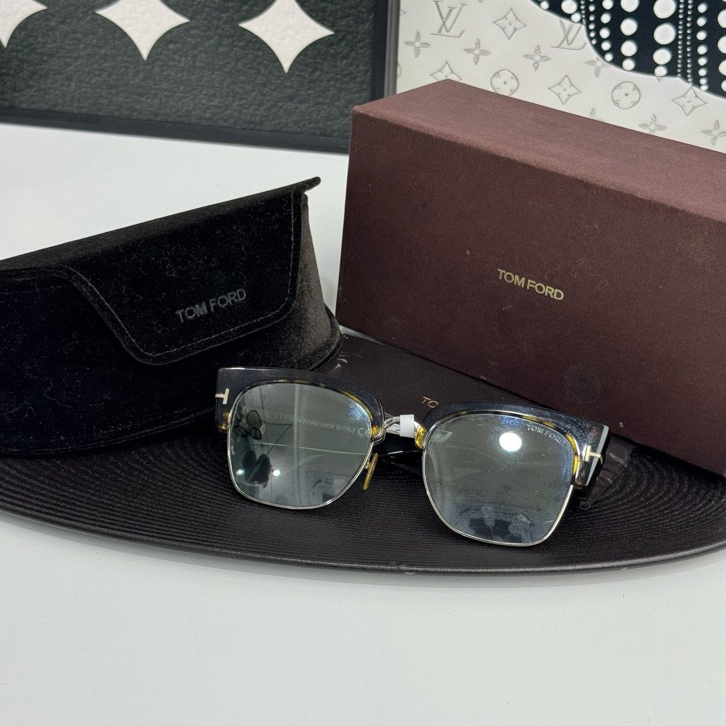 Tom Ford TomFord Half-Frame Browline Sunglasses Size ONE SIZE - 2 Thumbnail