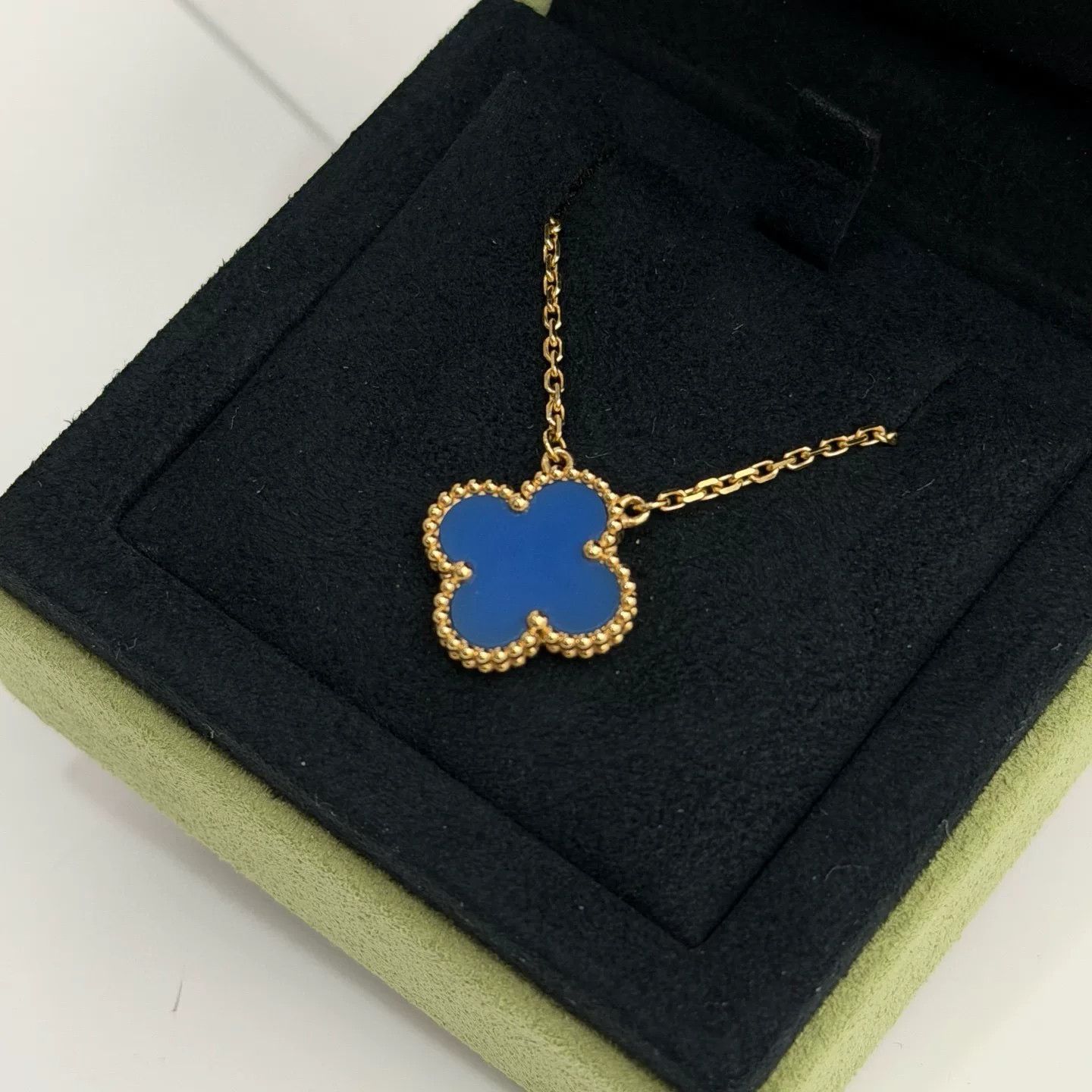 Van Cleef & Arpels Van Cleef & Arpels 18k Gold Blue Alhambra Necklace Size ONE SIZE - 2 Thumbnail