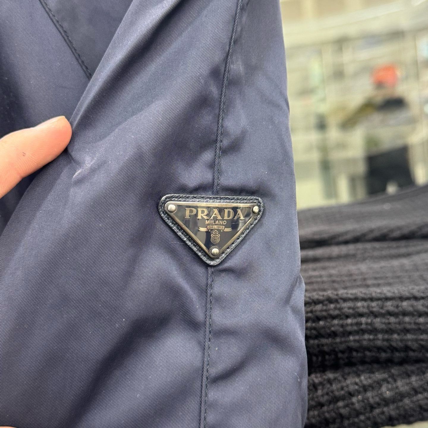 Prada Prada Dark Blue Baseball Jacket Size US M / EU 48-50 / 2 - 2 Thumbnail