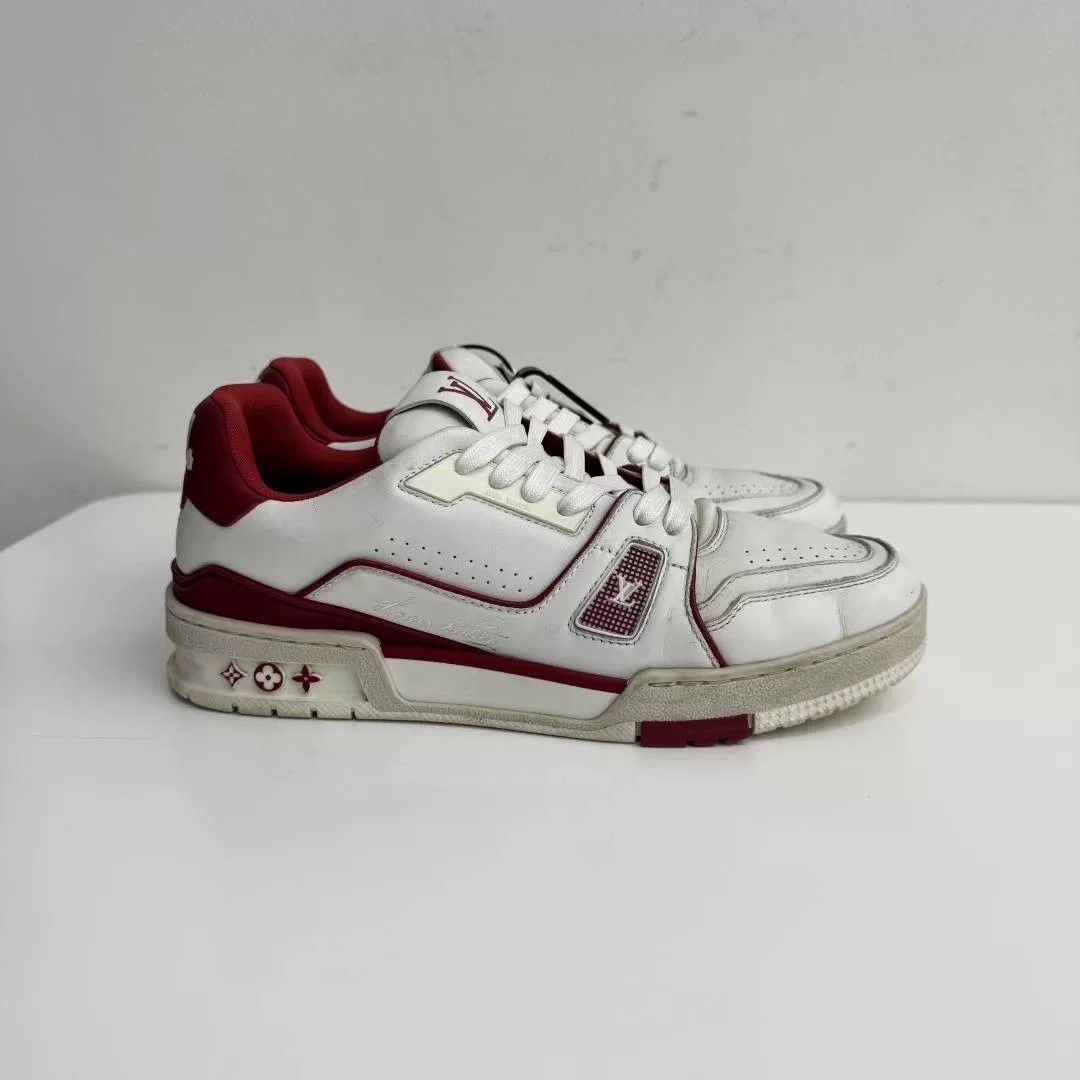 Louis Vuitton LV Trainer Red White Size 40.5 Size US 7.5 / EU 40-41 - 3 Thumbnail