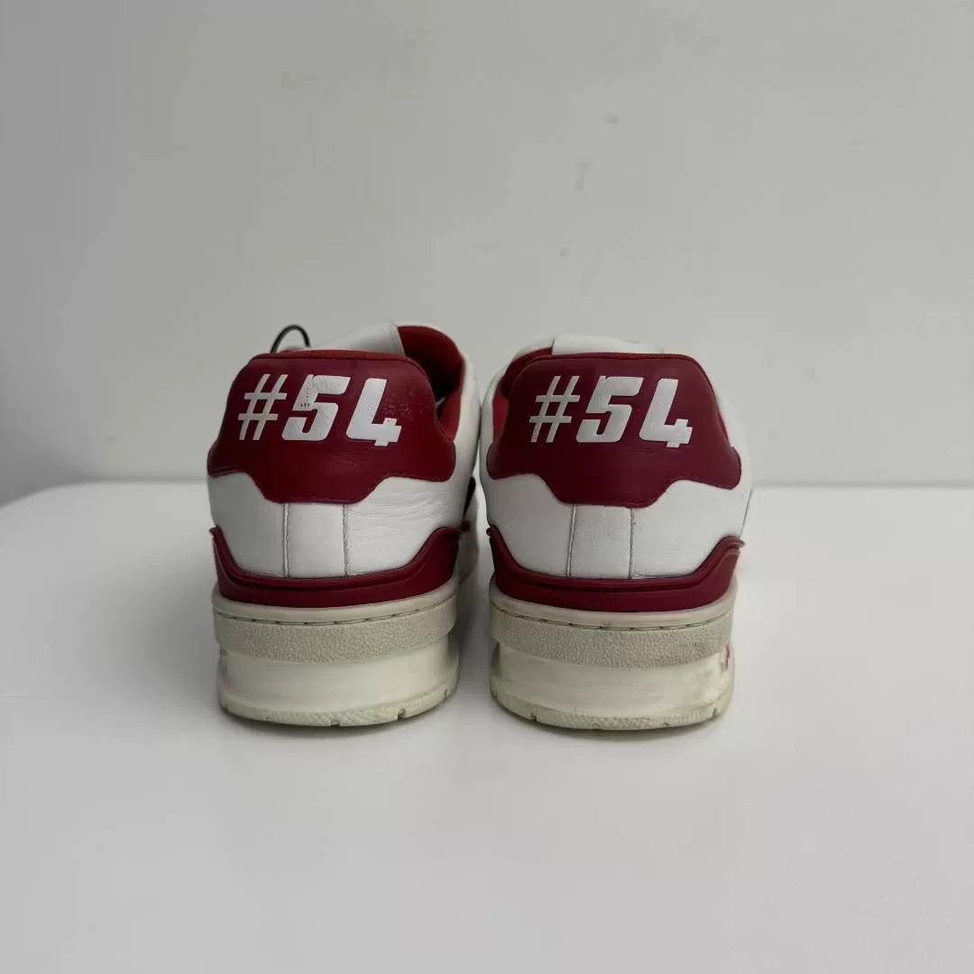 Louis Vuitton LV Trainer Red White Size 40.5 Size US 7.5 / EU 40-41 - 4 Thumbnail