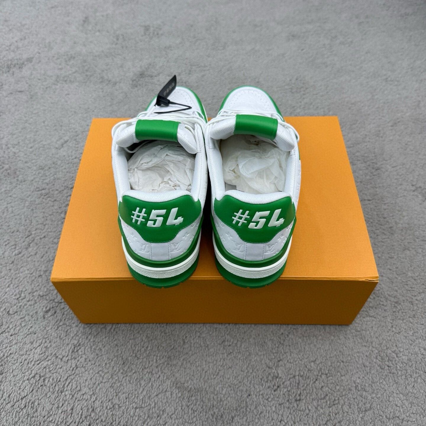 Louis Vuitton Louis Vuitton Monogram Embossed White Green Trainer Size US 8.5 / EU 41-42 - 2 Thumbnail