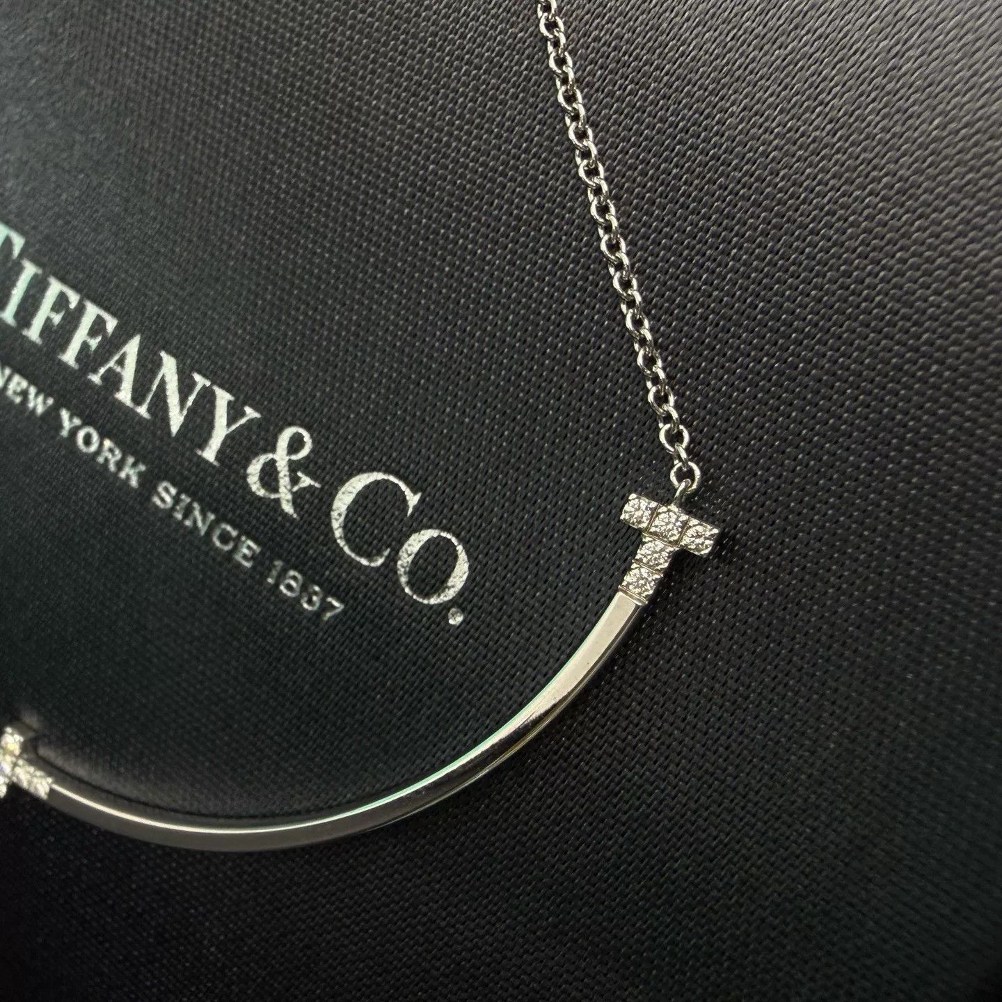 Tiffany & Co. Tiffany T Series Diamond Smile Necklace Size ONE SIZE - 3 Thumbnail