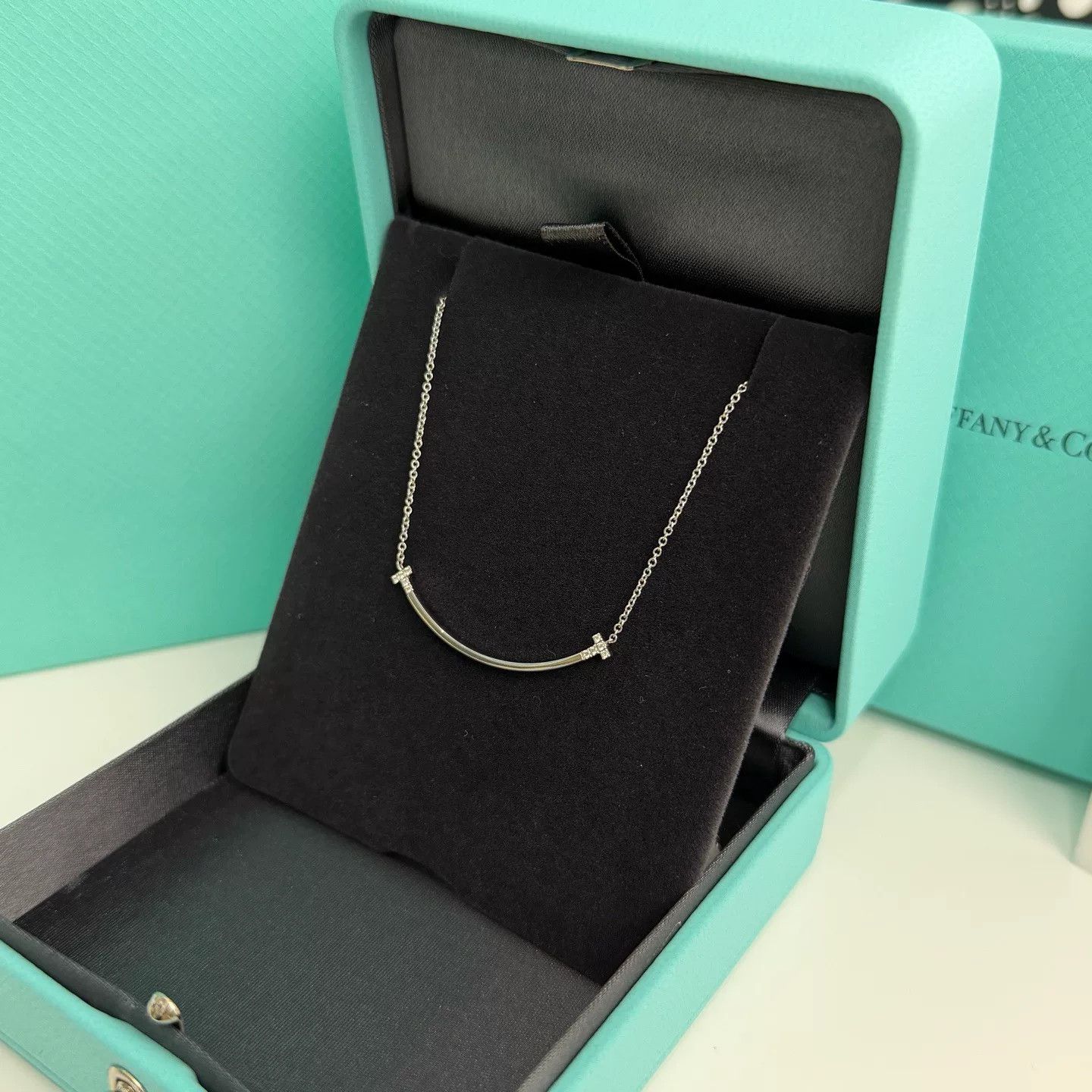 Tiffany & Co. Tiffany T Series Diamond Smile Necklace Size ONE SIZE - 2 Thumbnail