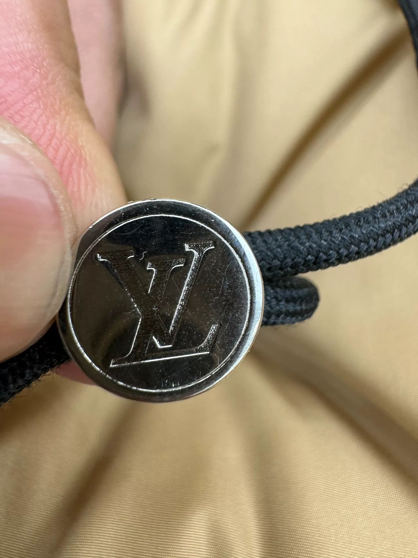 Louis Vuitton LV Space Black Silver Adjustable Bracelet Size ONE SIZE - 4 Thumbnail