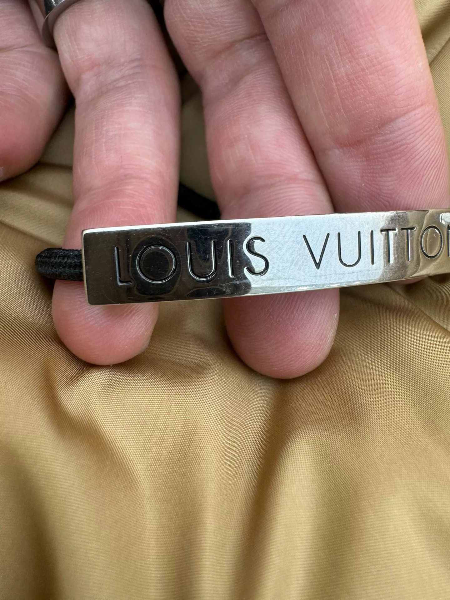 Louis Vuitton LV Space Black Silver Adjustable Bracelet Size ONE SIZE - 2 Thumbnail