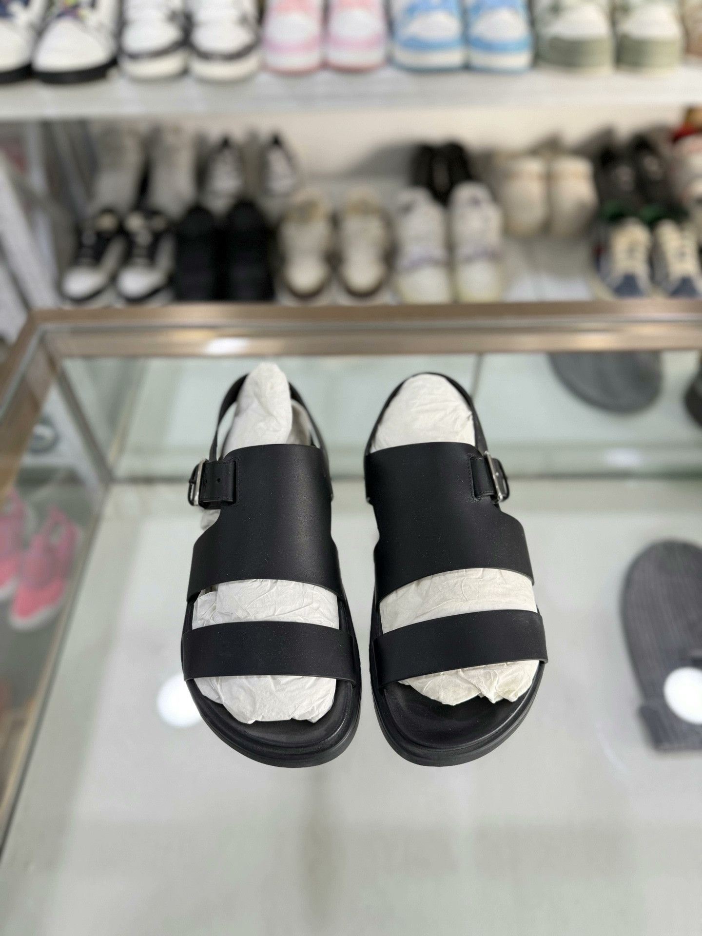 Hermes Hermes Black Leather Slipper Sandals 41 Size US 8 / EU 41 - 2 Thumbnail