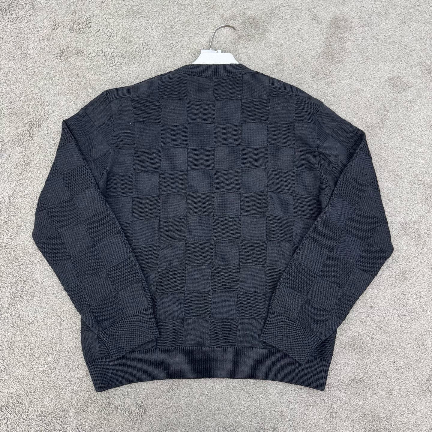 Louis Vuitton Louis Vuitton SS24 Black Checkered Knit Sweater Size US XL / EU 56 / 4 - 2 Thumbnail