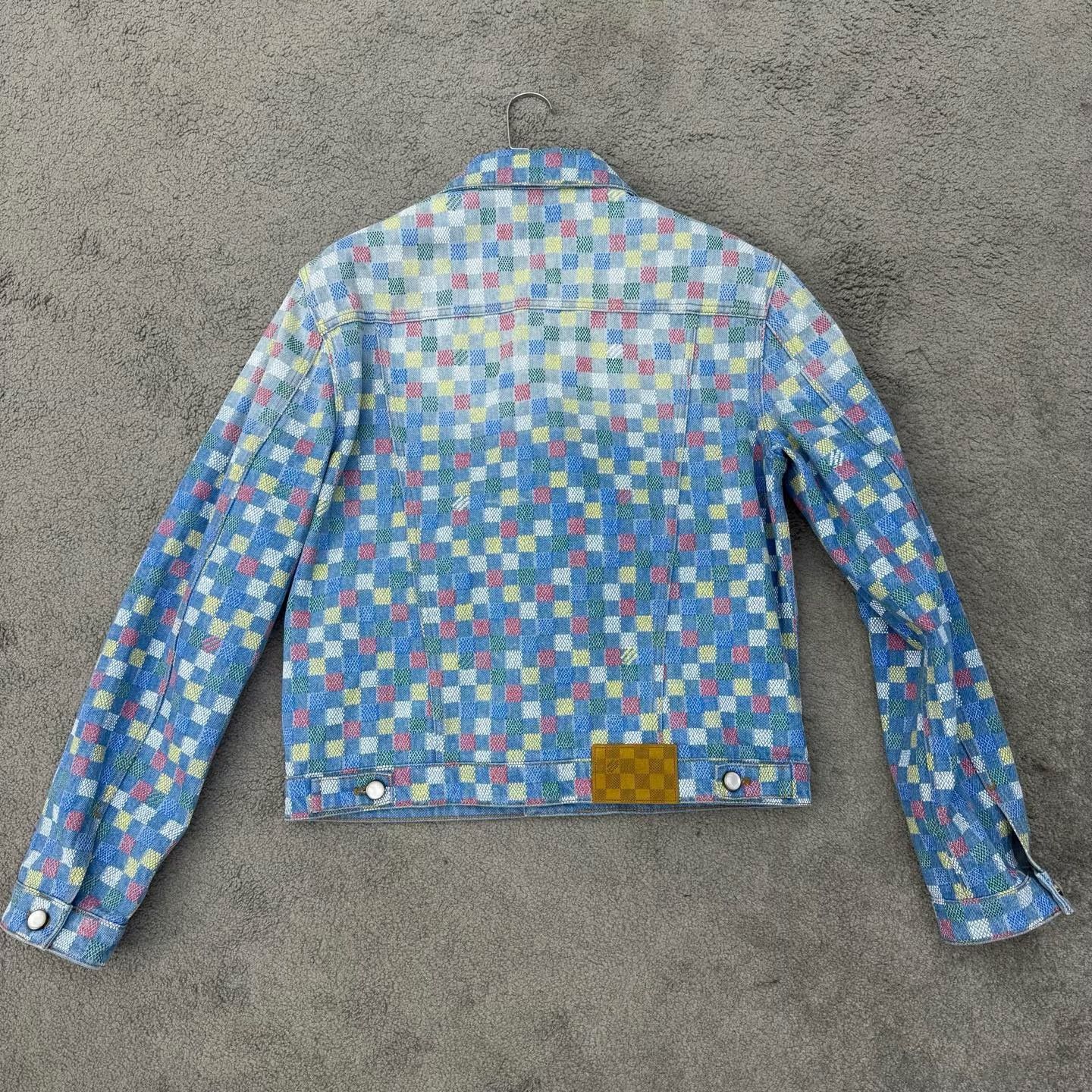 Louis Vuitton Louis Vuitton SS25 Colorful Checkerboard Denim Jacket Size US L / EU 52-54 / 3 - 2 Thumbnail