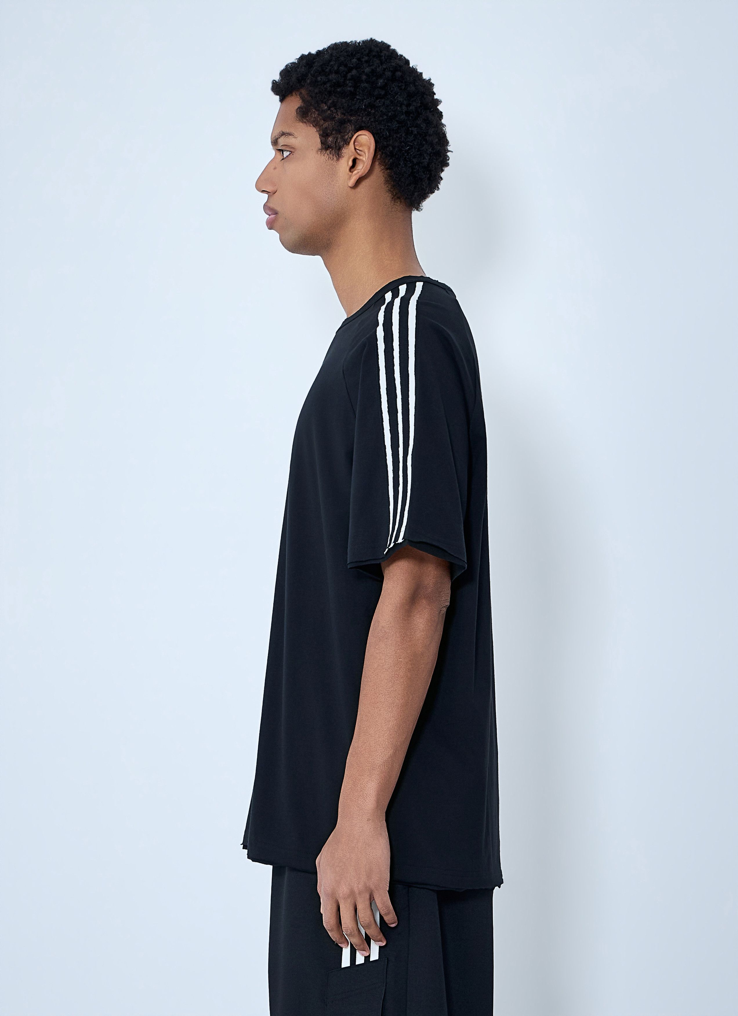 Y-3 Striped Shoulder Cotton T-Shirt Size M / US 6-8 / IT 42-44 - 3 Thumbnail
