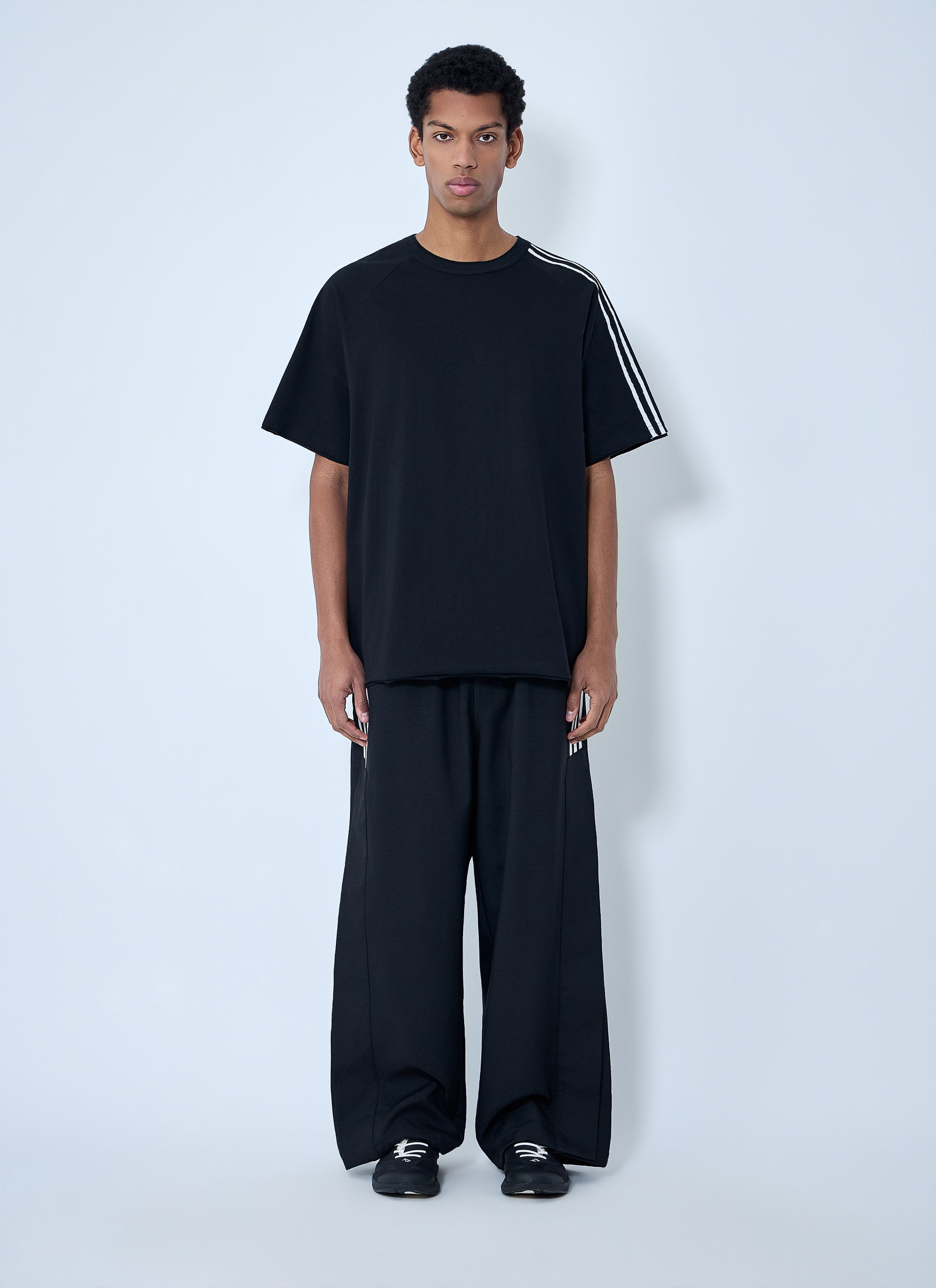 Y-3 Striped Shoulder Cotton T-Shirt Size M / US 6-8 / IT 42-44 - 2 Thumbnail