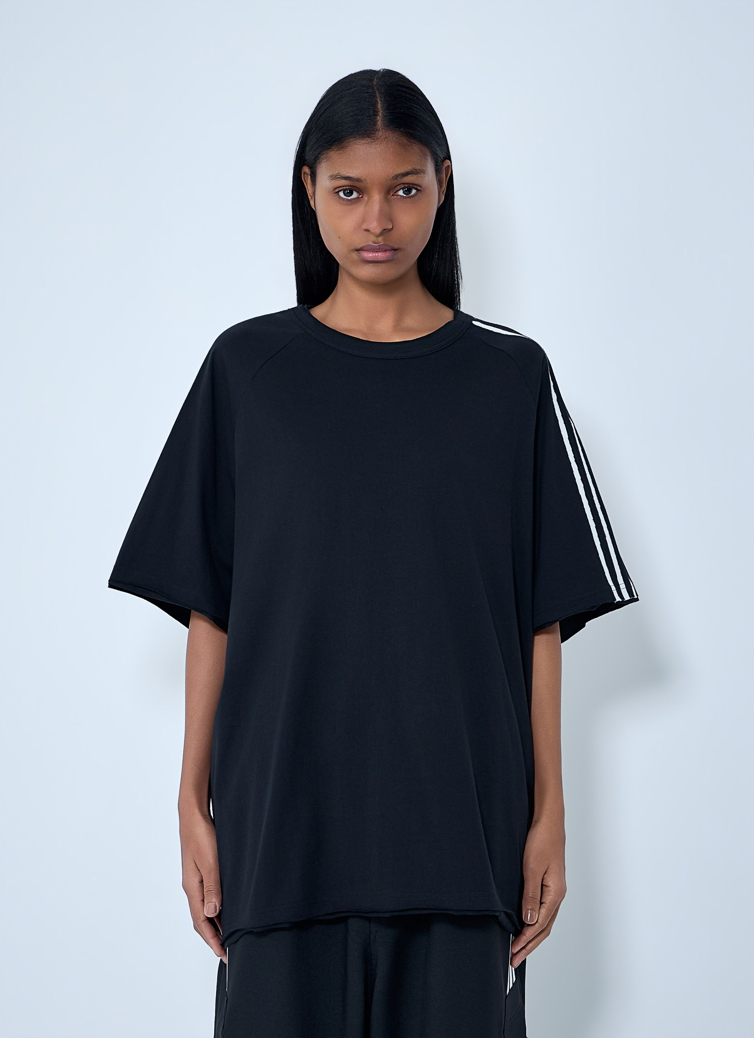 Y-3 Striped Shoulder Cotton T-Shirt Size US S / EU 44-46 / 1 - 7 Thumbnail