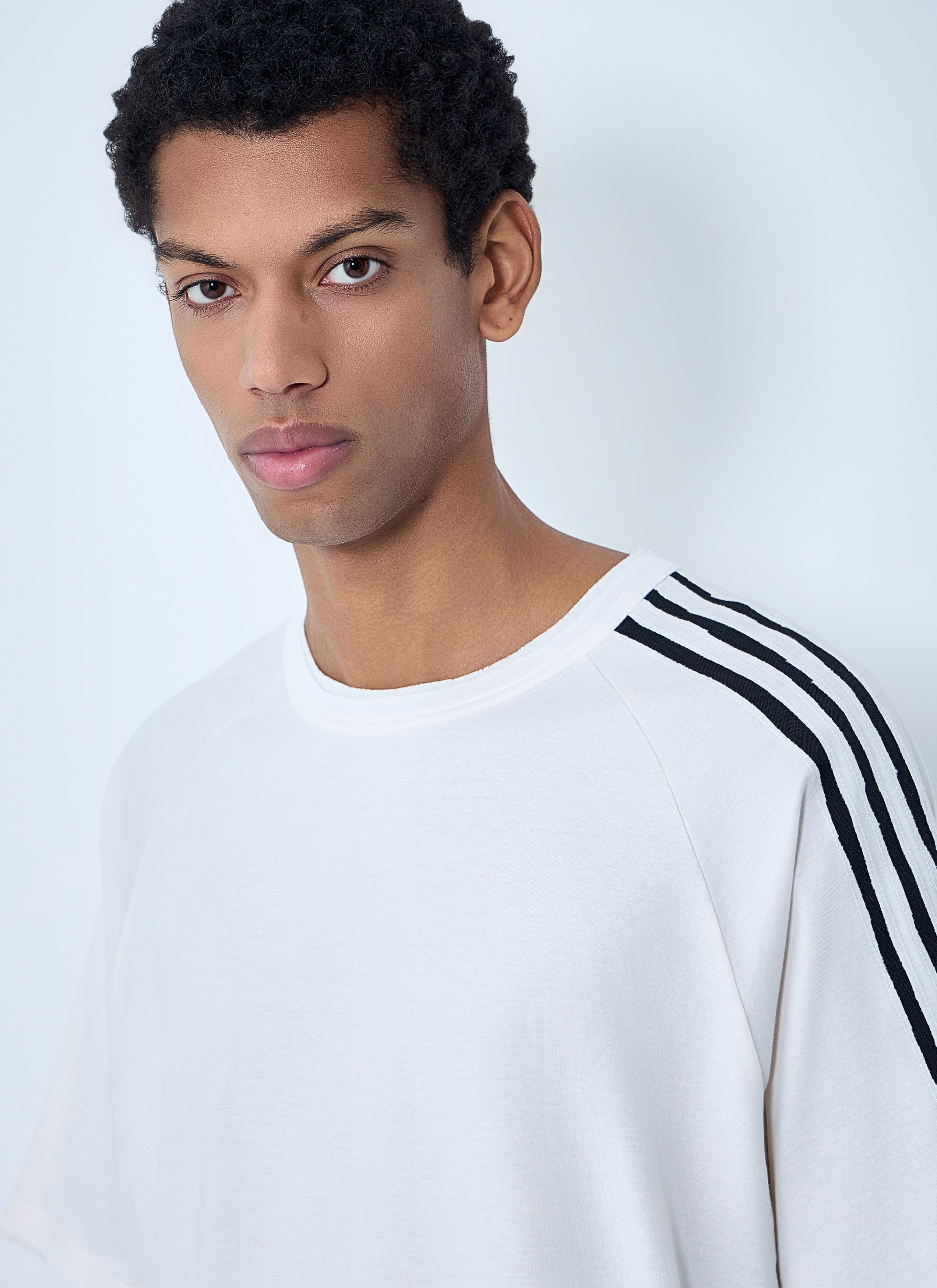 Y-3 Striped Shoulder Cotton T-Shirt Size XL / US 12-14 / IT 48-50 - 5 Thumbnail