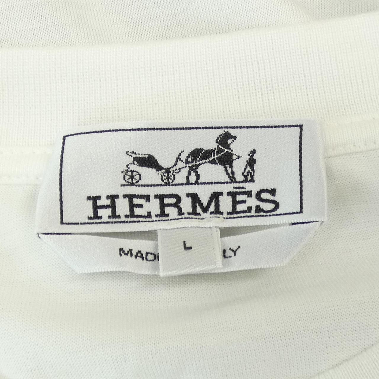 Hermes Hermes Hermès T-shirt Cotton T-shirt Textile T-Shirts DUTY FREE for USA Size ONE SIZE - 4 Thumbnail