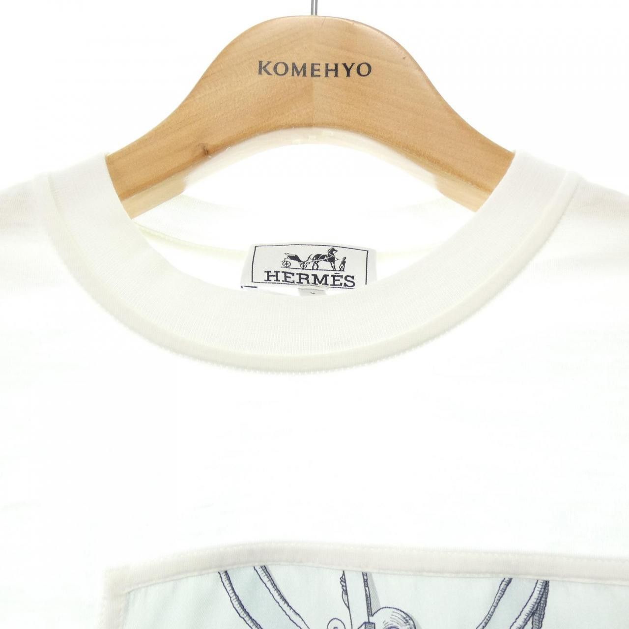 Hermes Hermes Hermès T-shirt Cotton T-shirt Textile T-Shirts DUTY FREE for USA Size ONE SIZE - 5 Thumbnail