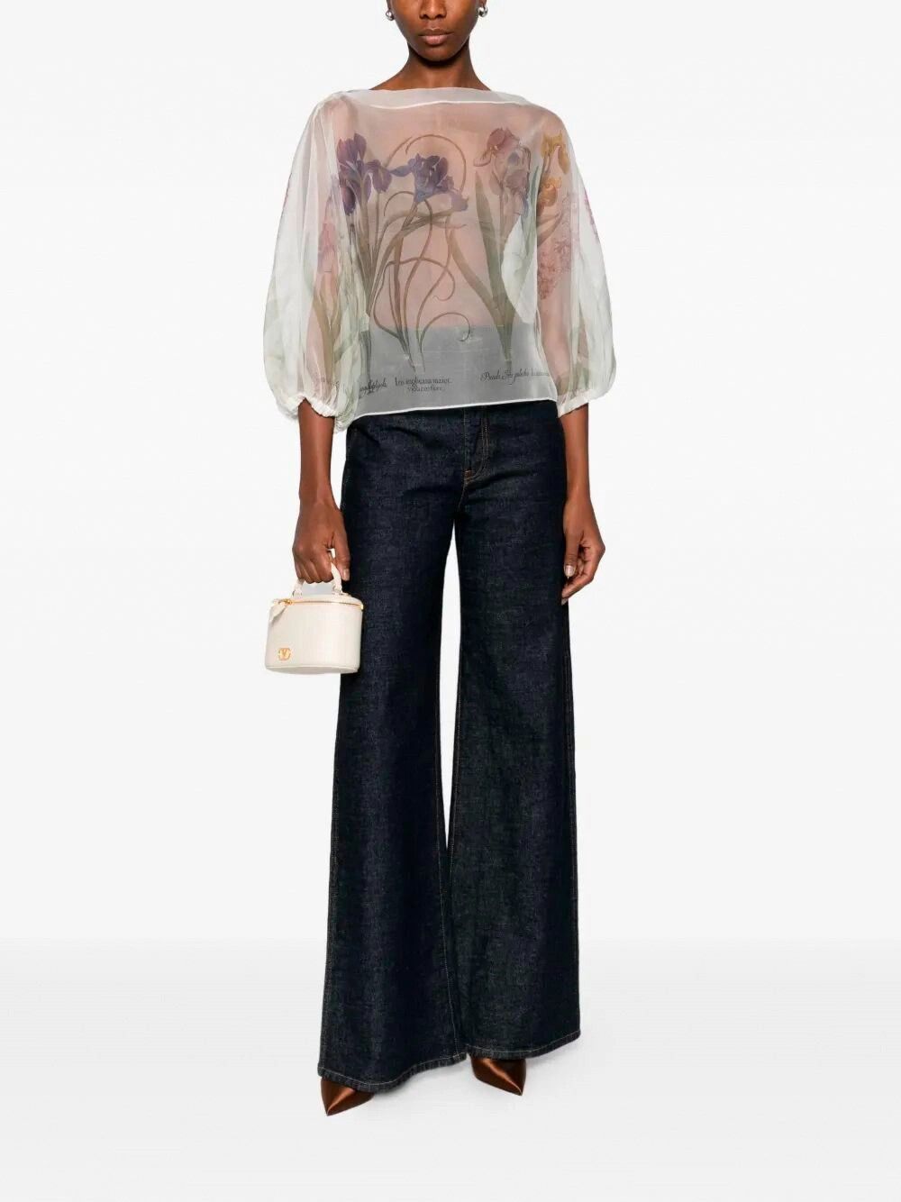 Alberta Ferretti Transparent Organza Shirt Size M / US 6-8 / IT 42-44 - 2 Thumbnail