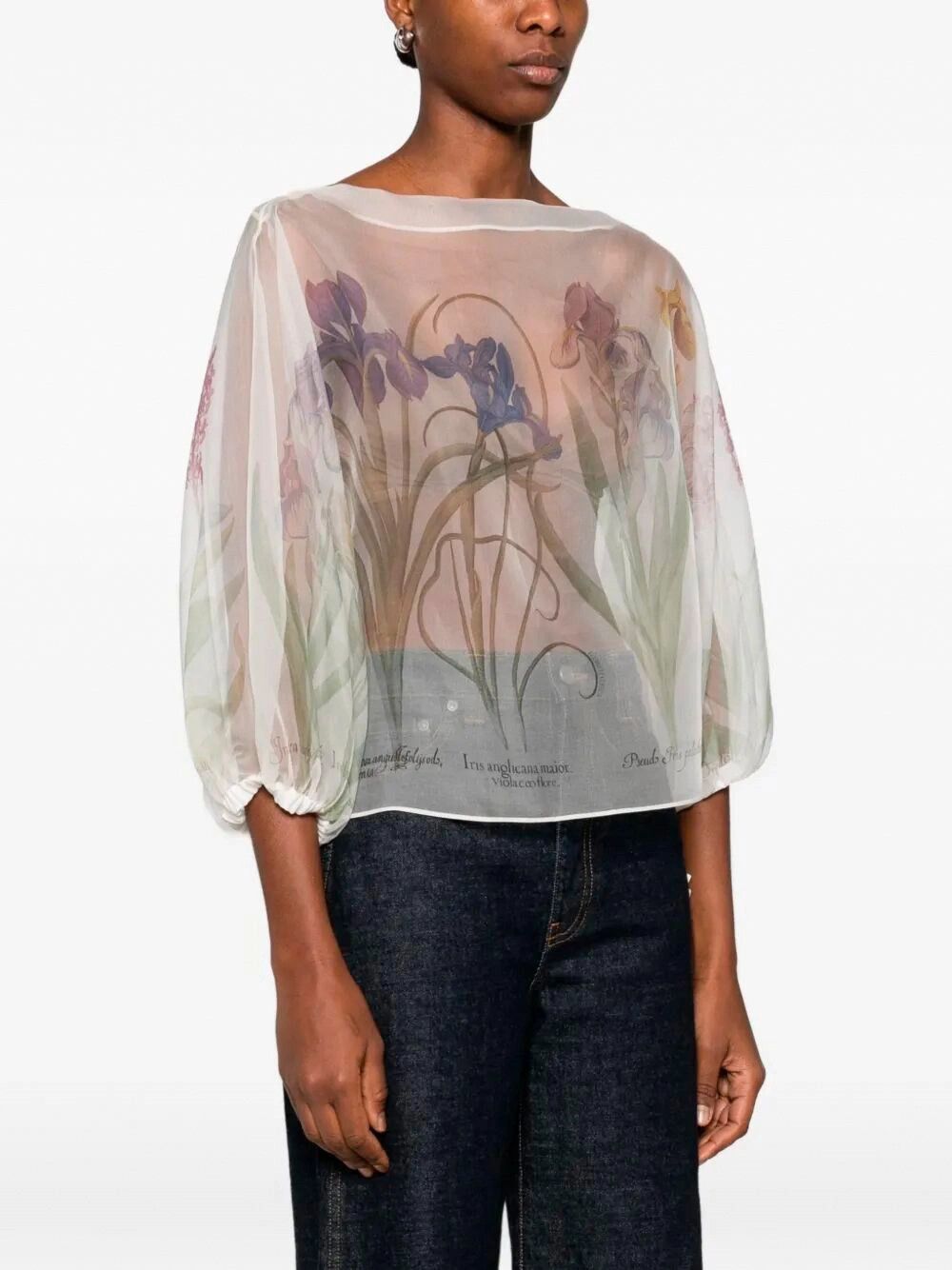 Alberta Ferretti Transparent Organza Shirt Size S / US 4 / IT 40 - 4 Thumbnail