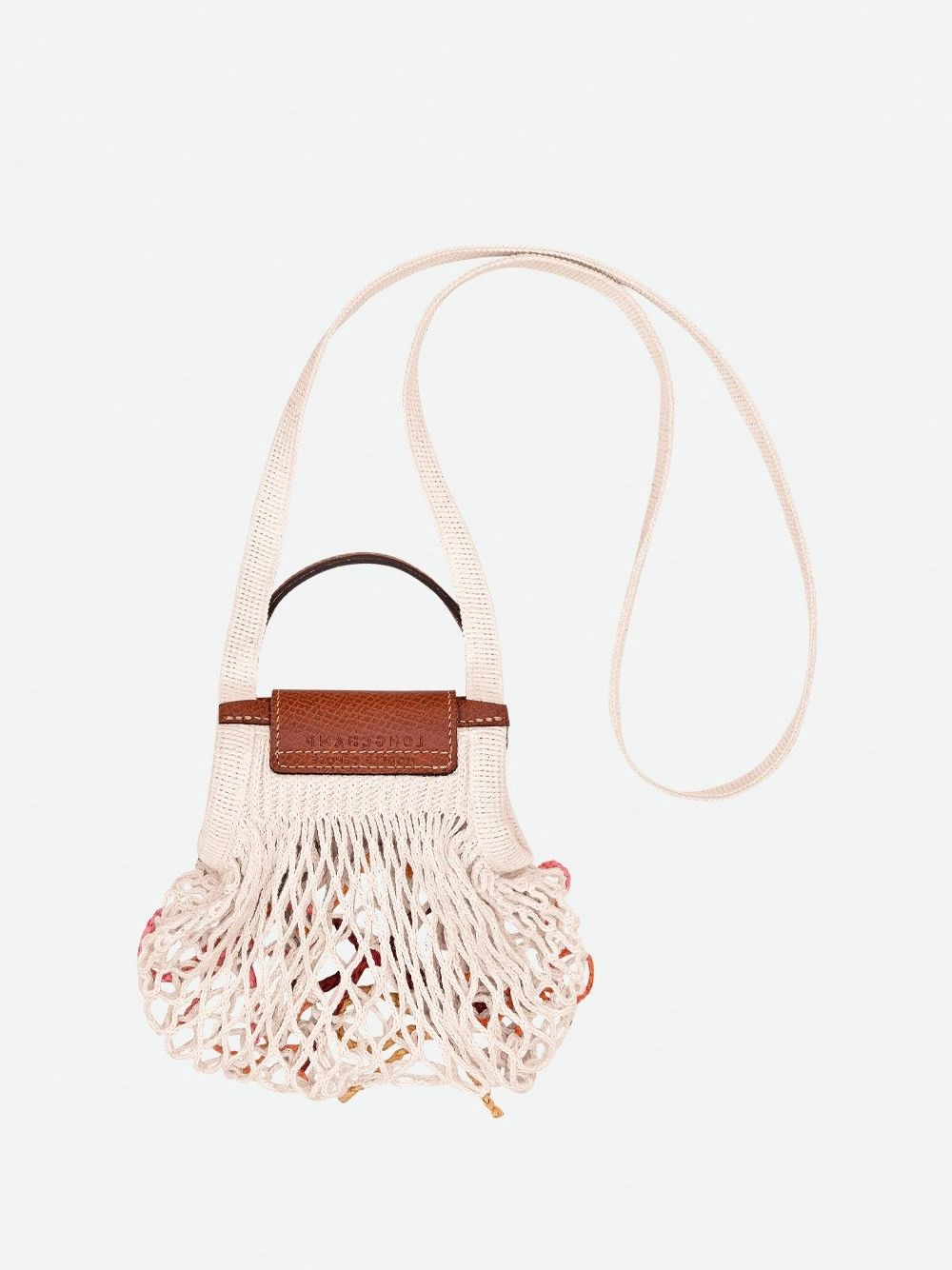 Longchamp `Le Pliage Filet Raphia` Extra Small Mesh Bag Size ONE SIZE - 2 Thumbnail