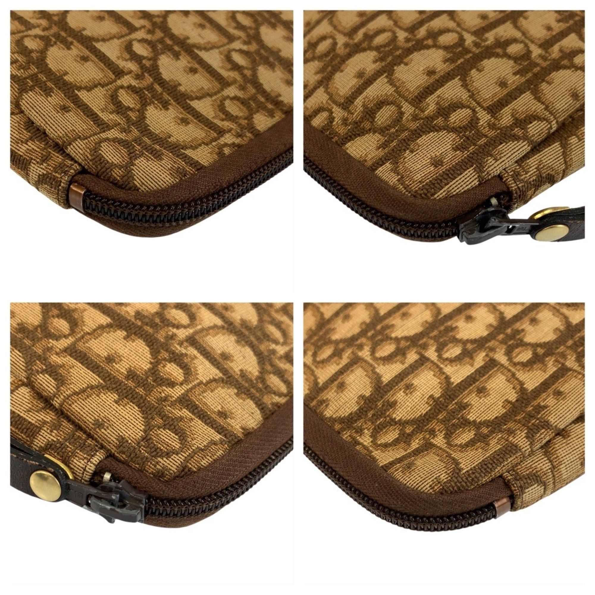 Dior Christian Dior Trotter Beige/Brown/Gold Hardware Canvas/Leather Clutch/Second Bag for Men Size ONE SIZE - 4 Thumbnail
