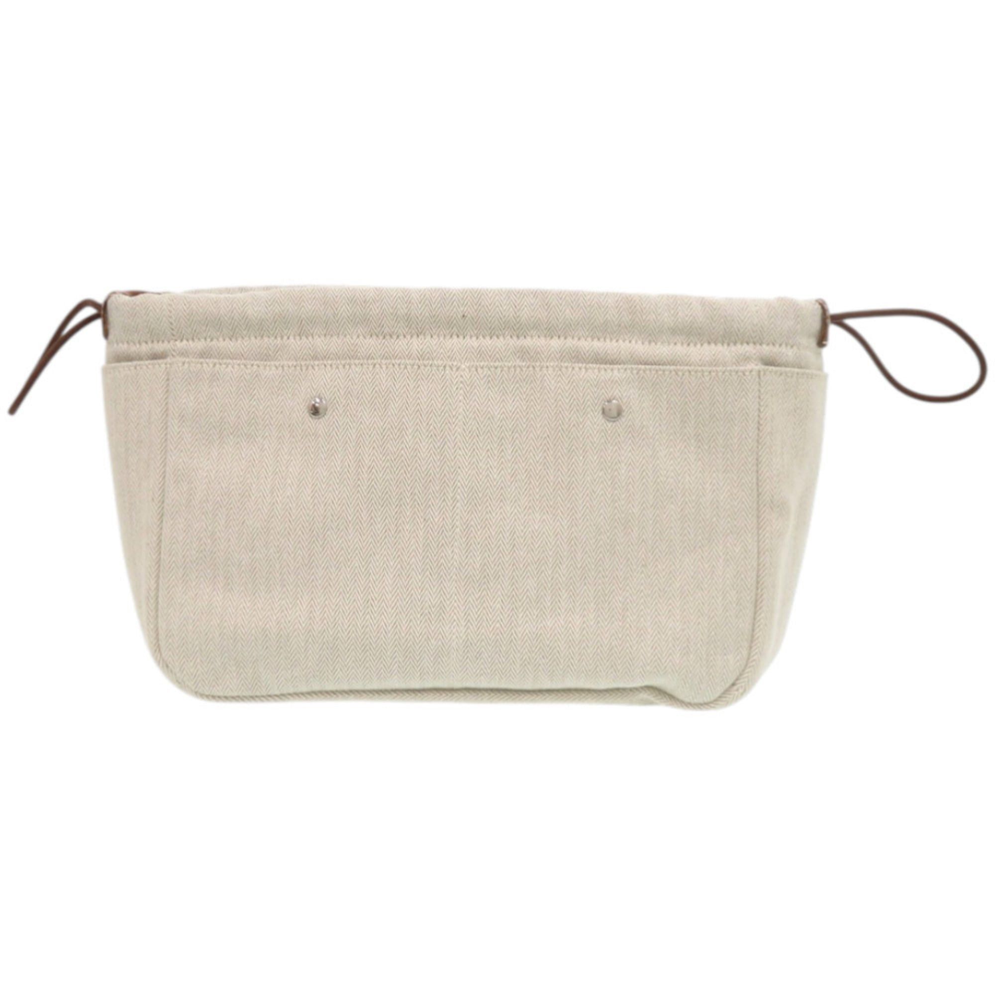 Hermes Excellent condition Hermès Fourby 25 handbag-in-bag, beige cotton, A stamped, bag/pouch, 0281HERMES Size ONE SIZE - 2 Thumbnail