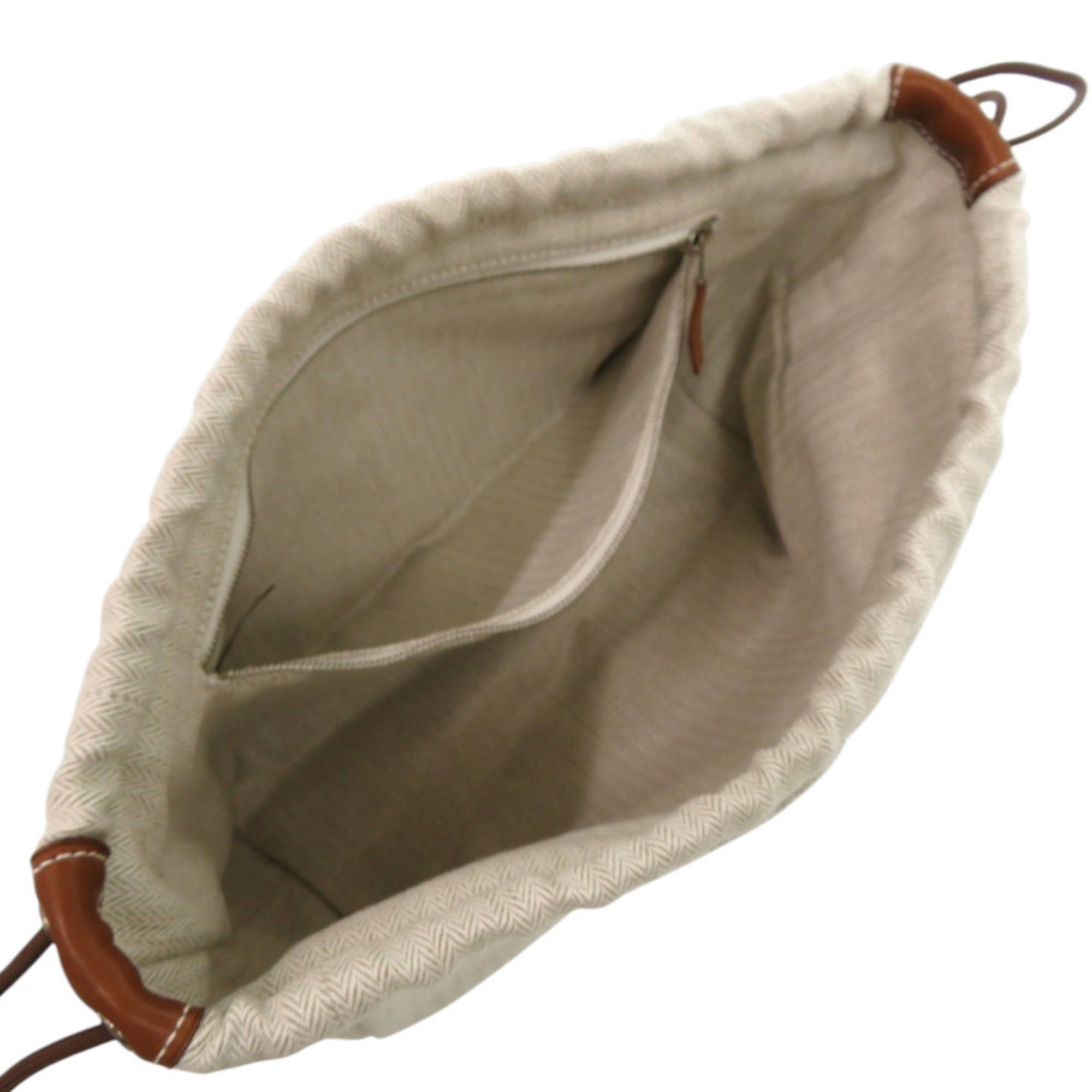 Hermes Excellent condition Hermès Fourby 25 handbag-in-bag, beige cotton, A stamped, bag/pouch, 0281HERMES Size ONE SIZE - 6 Thumbnail