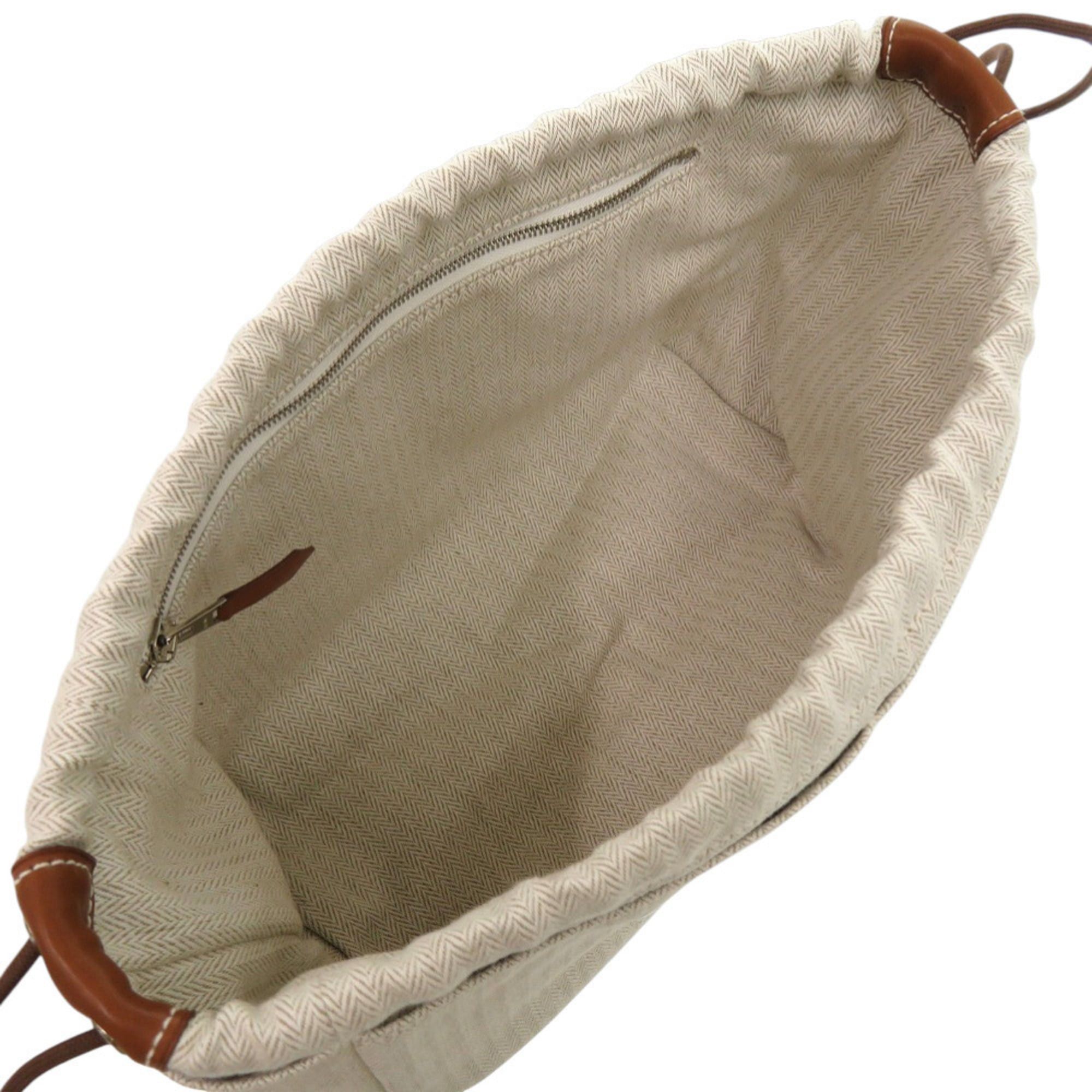 Hermes Excellent condition Hermès Fourby 25 handbag-in-bag, beige cotton, A stamped, bag/pouch, 0281HERMES Size ONE SIZE - 5 Thumbnail